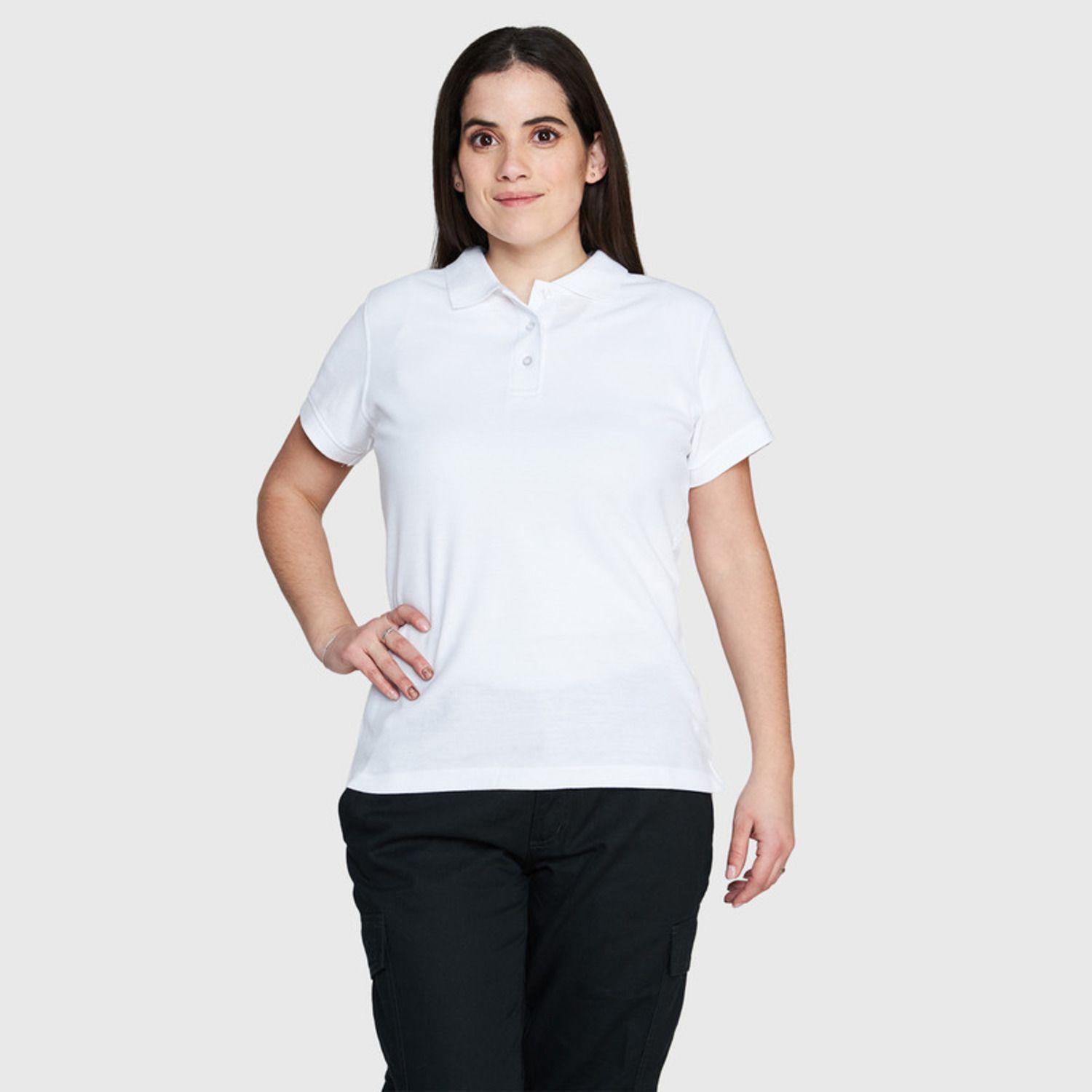 Polera Pique Tc Mc Mujer Blanco-0