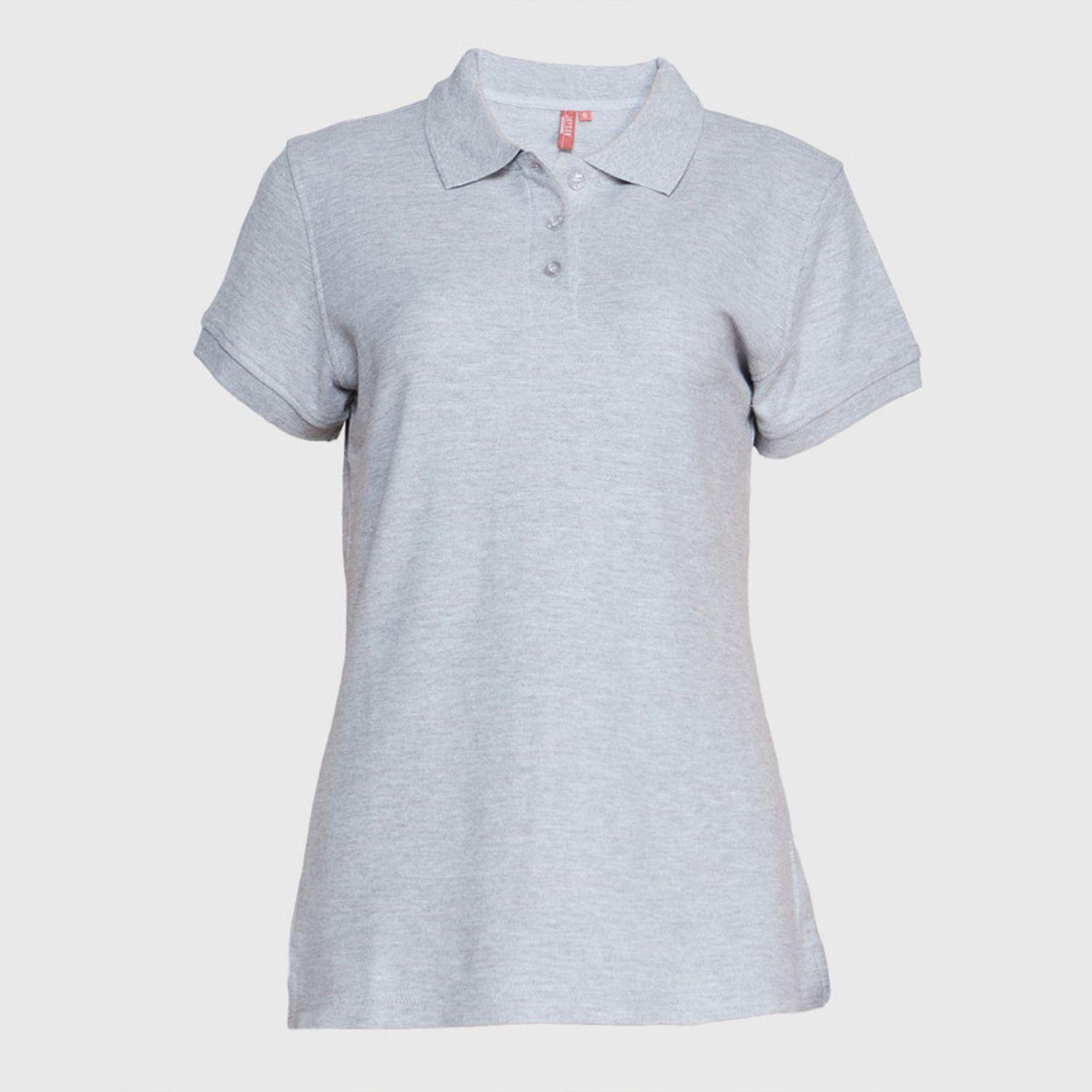 Polera Pique Mujer 80/20 M/C Gris oscuro-1