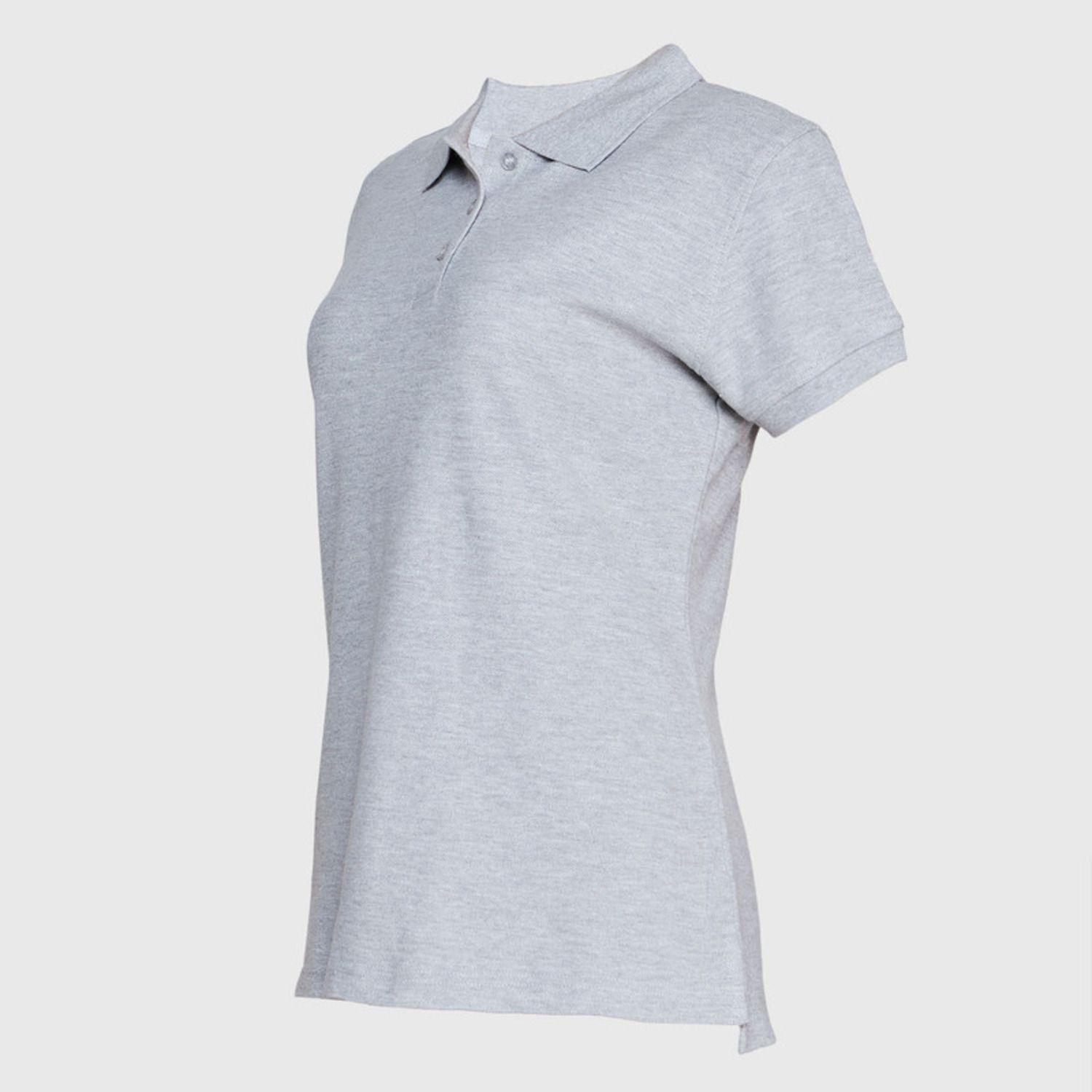 Polera Pique Mujer 80/20 M/C Gris oscuro-2