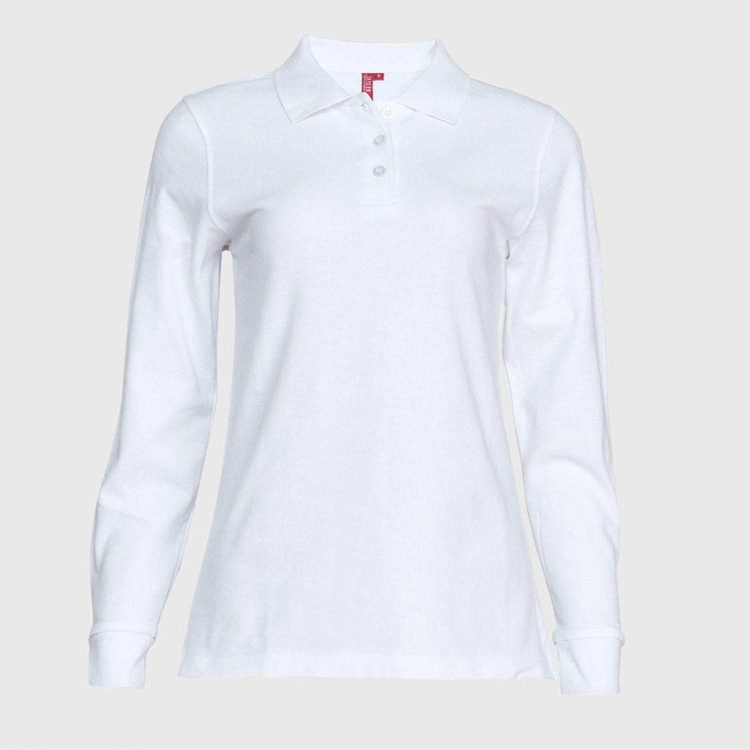 Polera Pique Mujer 80/20 M/L Blanco-1