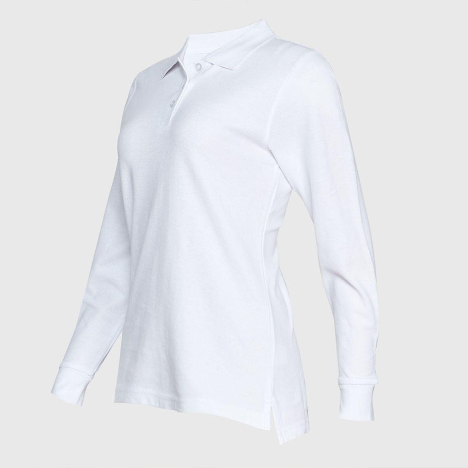 Polera Pique Mujer 80/20 M/L Blanco-2