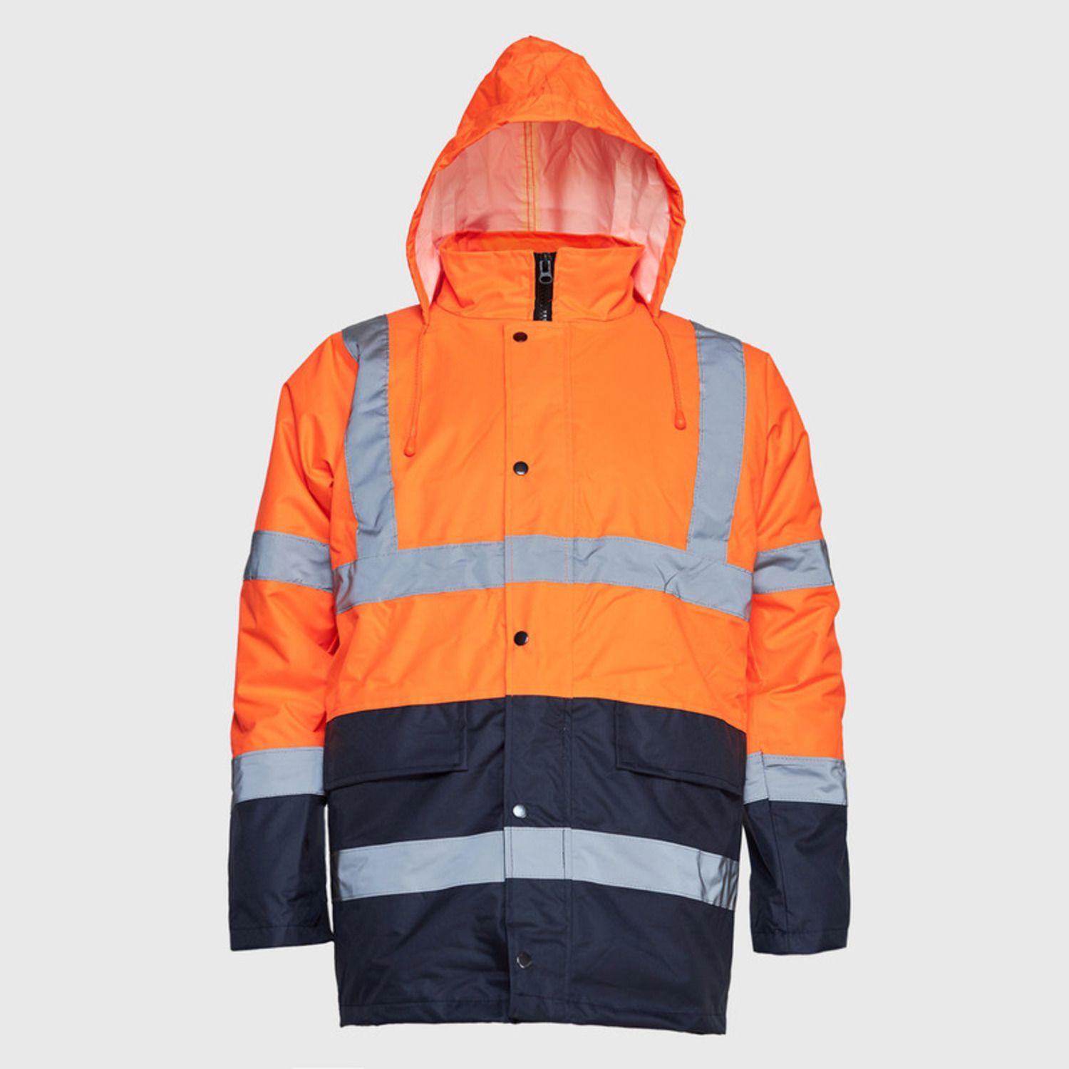Parka Kimono Alta Visibilidad Combinada Naranja-1