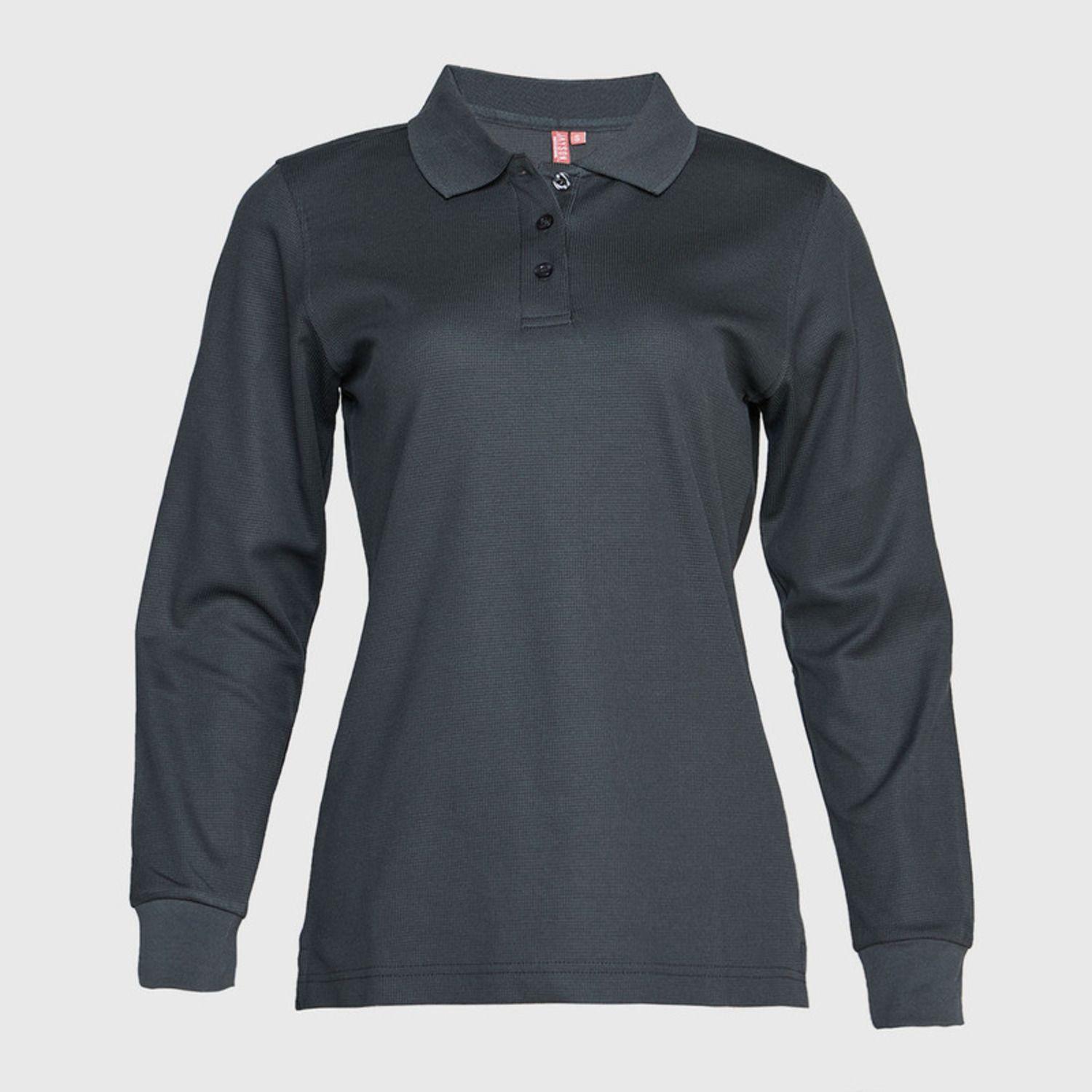 Polera Ml Mujer Waffle  Gris oscuro-0