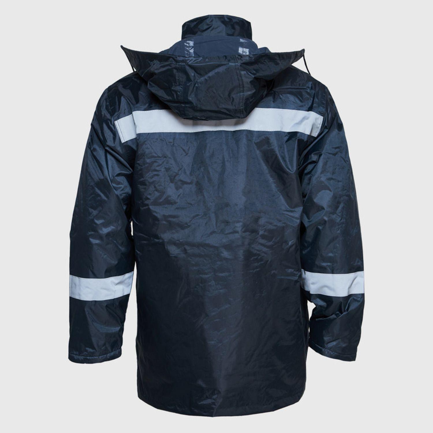 Parka Impermeable Con Reflectante Azul marino-3