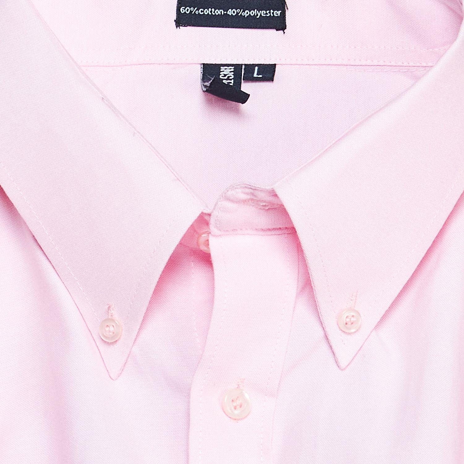 Camisa Oxford B/Suelto M/L Rosado-2