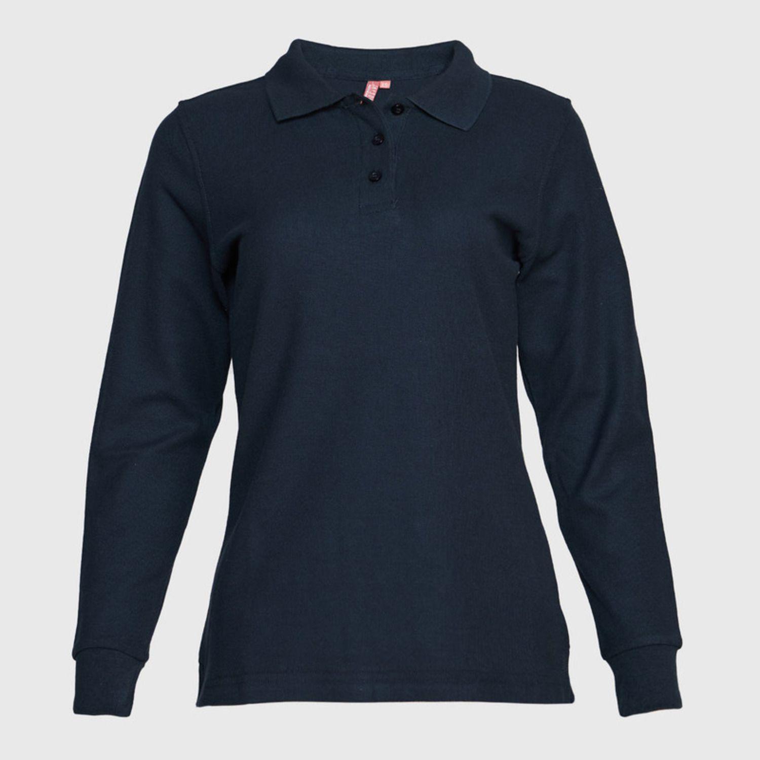 Polera Pique Mujer 80/20 M/L Azul marino-2