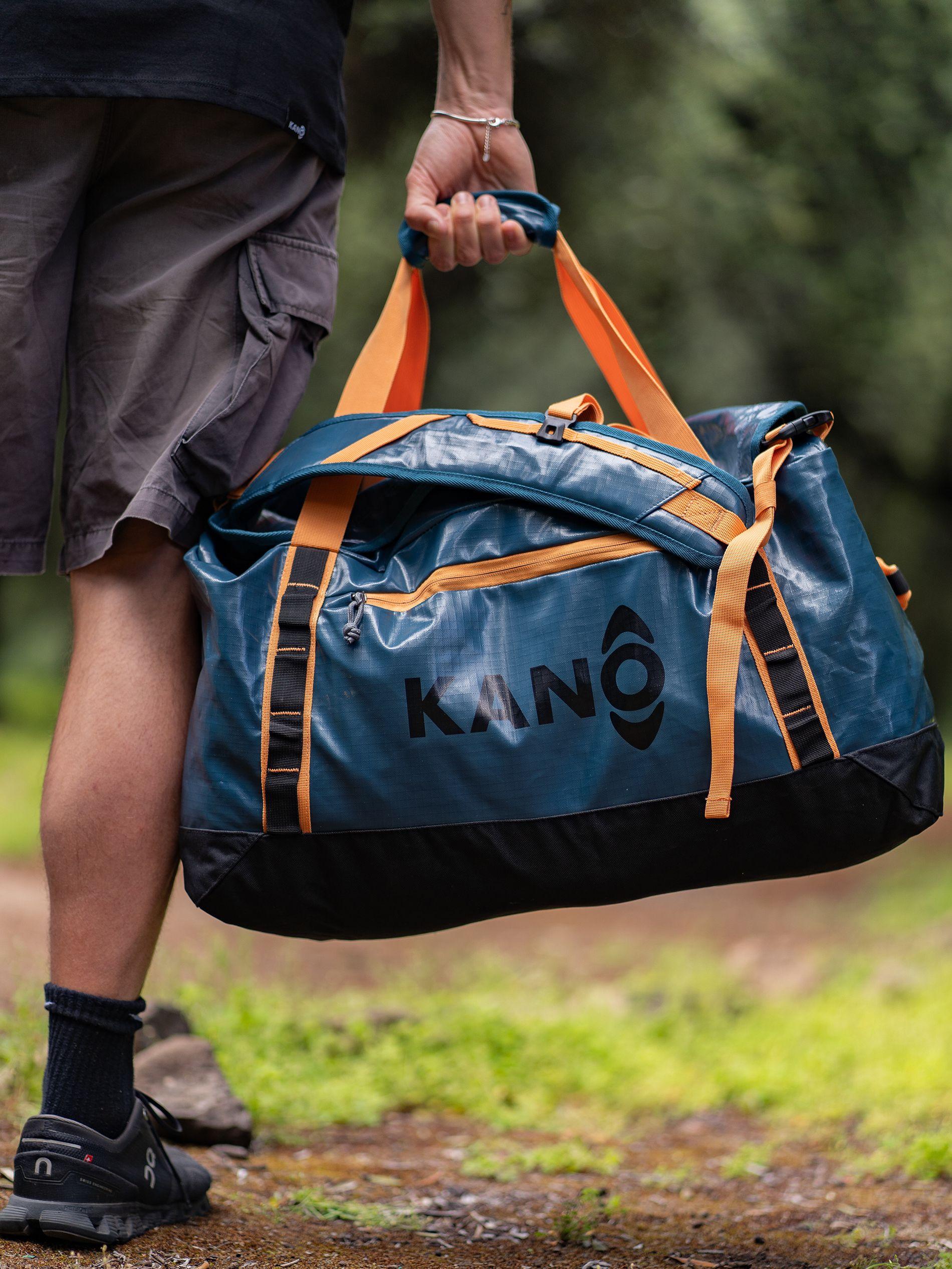 Bolso Mochila Impermeable Kano Outdoor 60L Plegable Azul-1