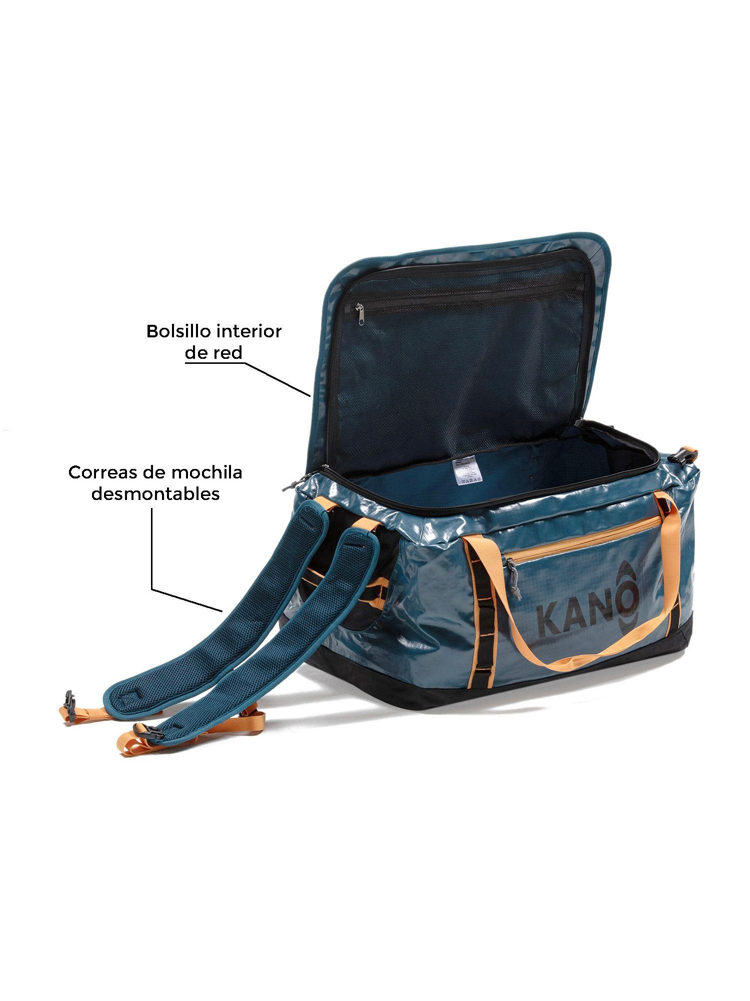 Bolso Mochila Impermeable Kano Outdoor 60L Plegable Azul-5