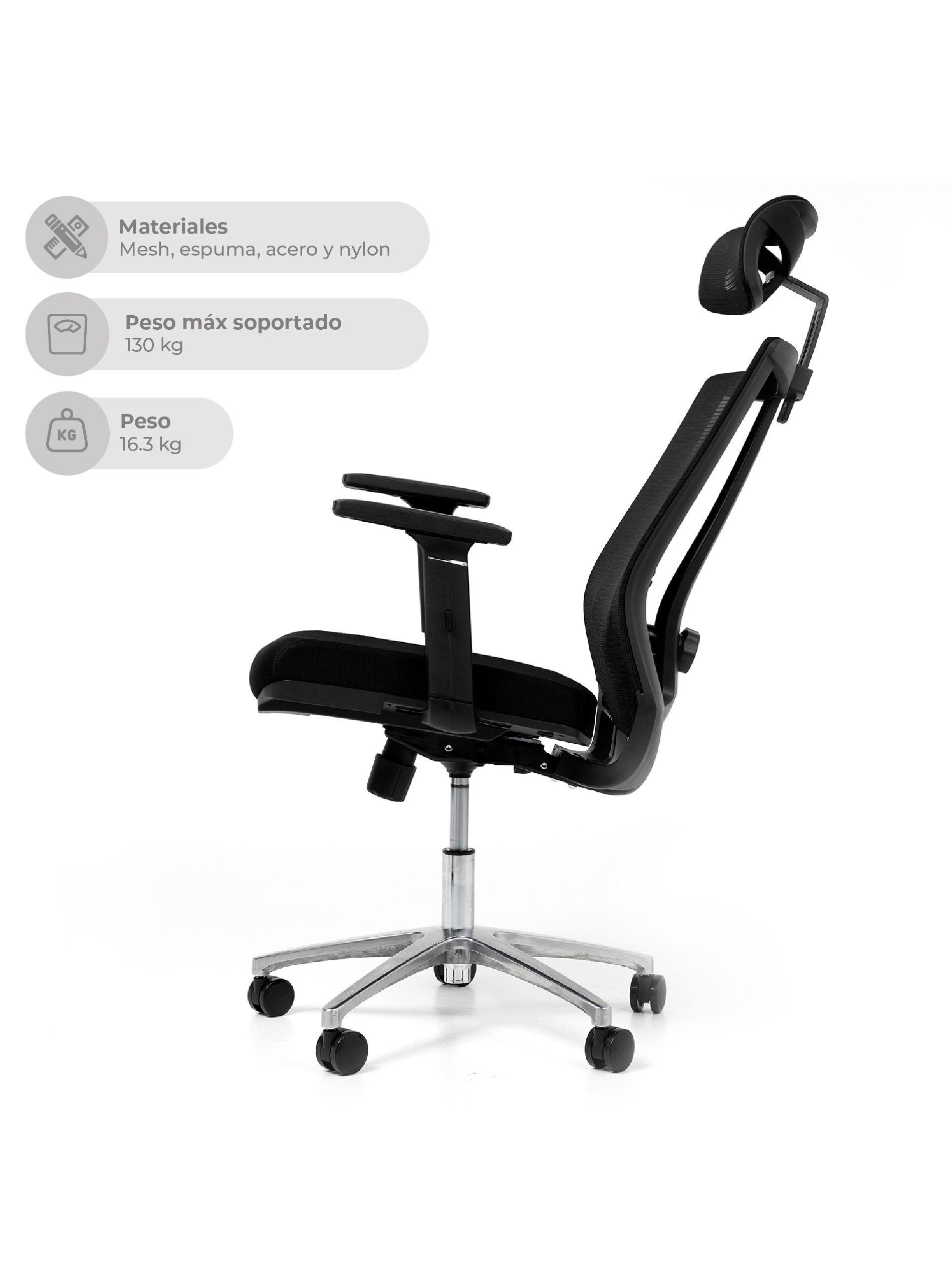 Silla de Escritorio con Cabecero Ergonomus Sendai Plus-2