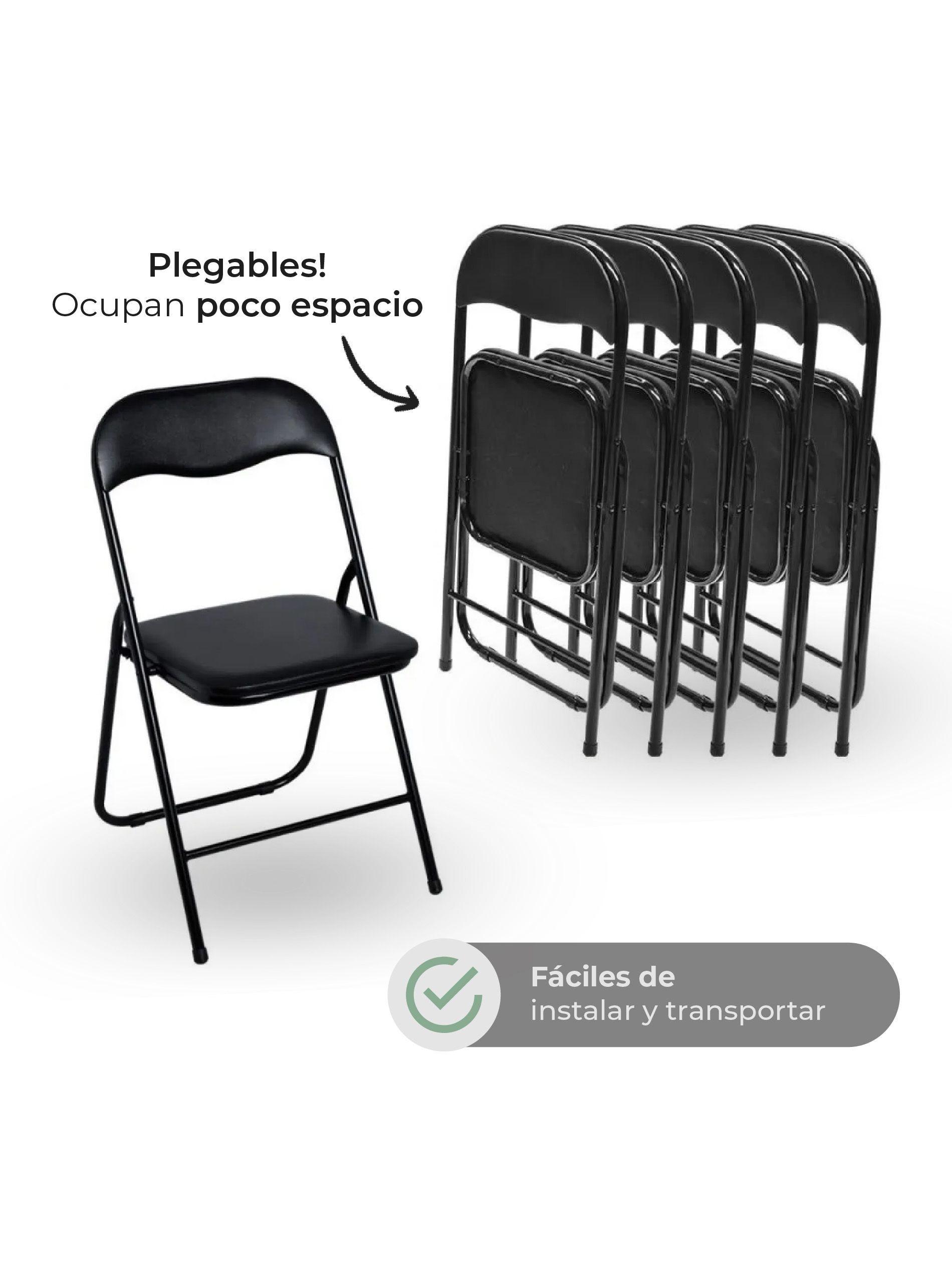 Set x6 Sillas Plegables Kano Livianas y Portátiles Eventos-4