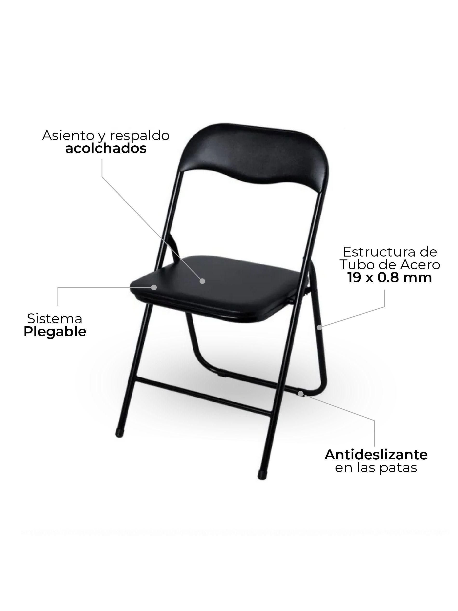 Set x6 Sillas Plegables Kano Livianas y Portátiles Eventos-5