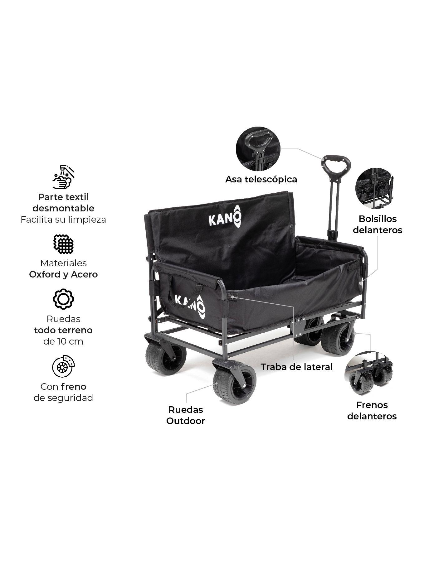 Carro de Transporte Convertible Sillón Kano Seat Plegable-4