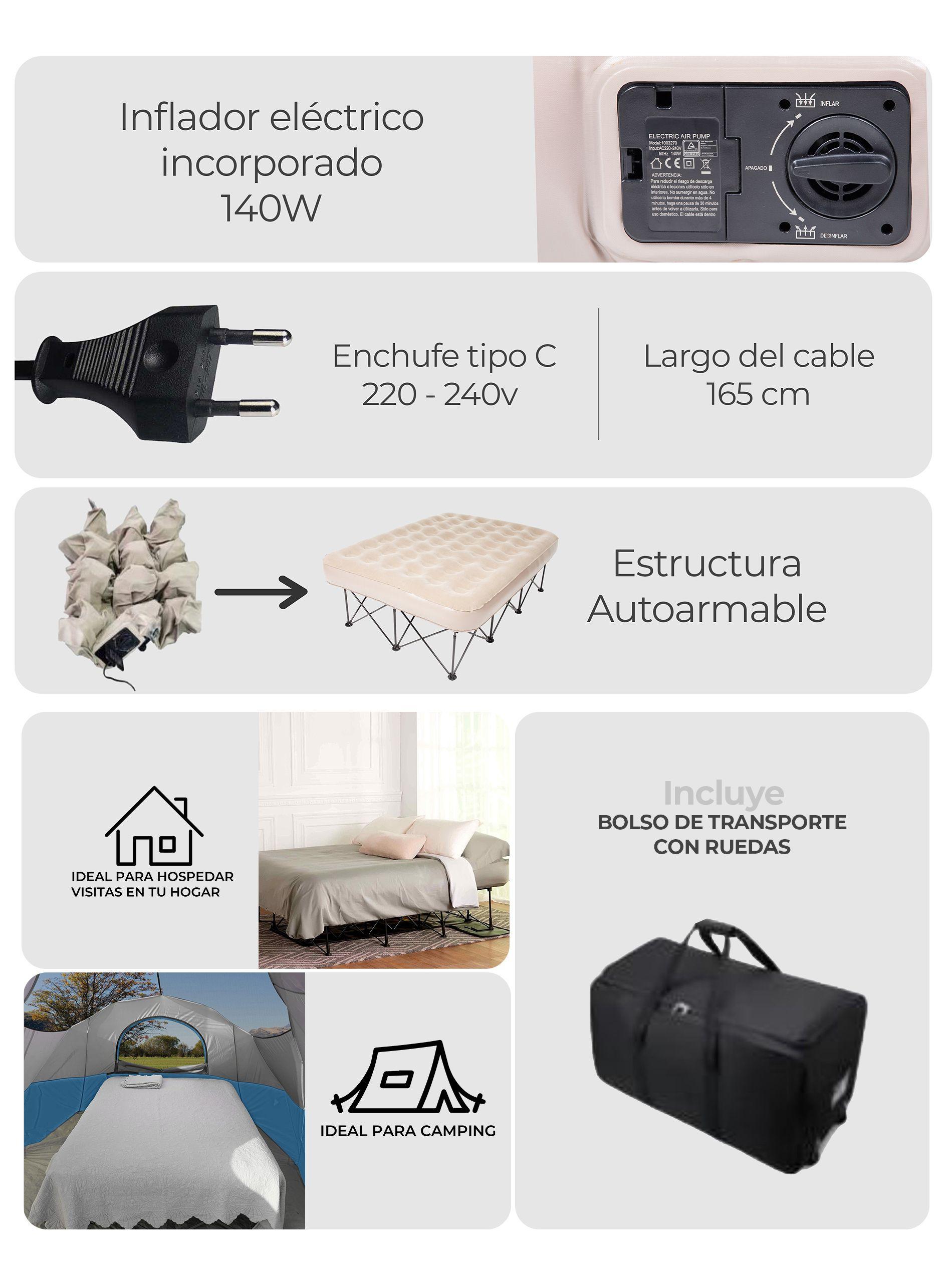 Colchón Inflable Eléctrico Kano con Estructura Autoarmable-3
