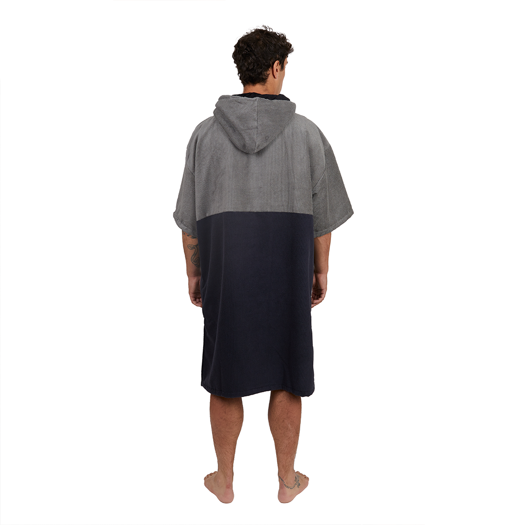 Poncho Terry Negro Gris / Poncho Surf Kano-2