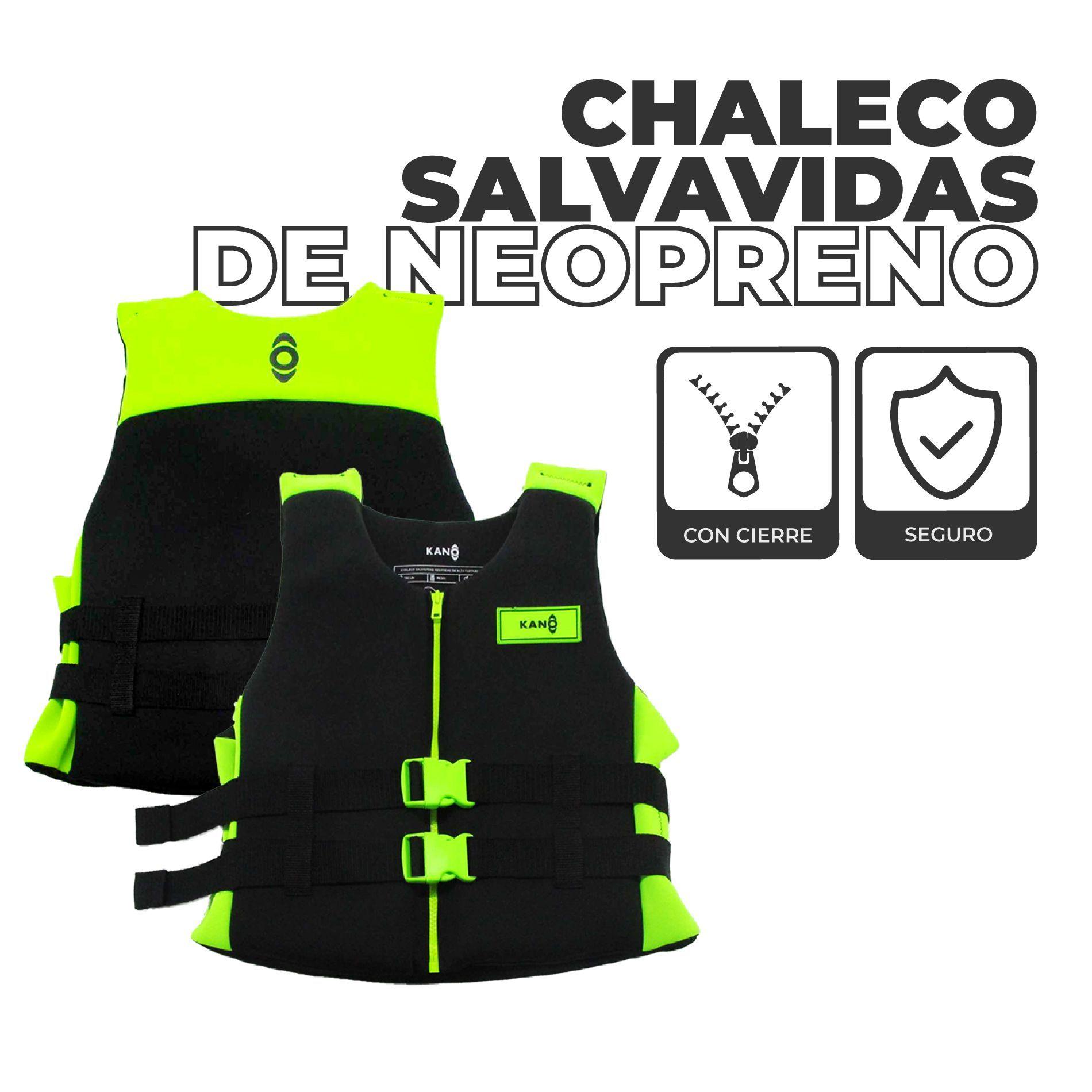 Chaleco Salvavidas de Neopreno Kano Con Cierre Negro-2