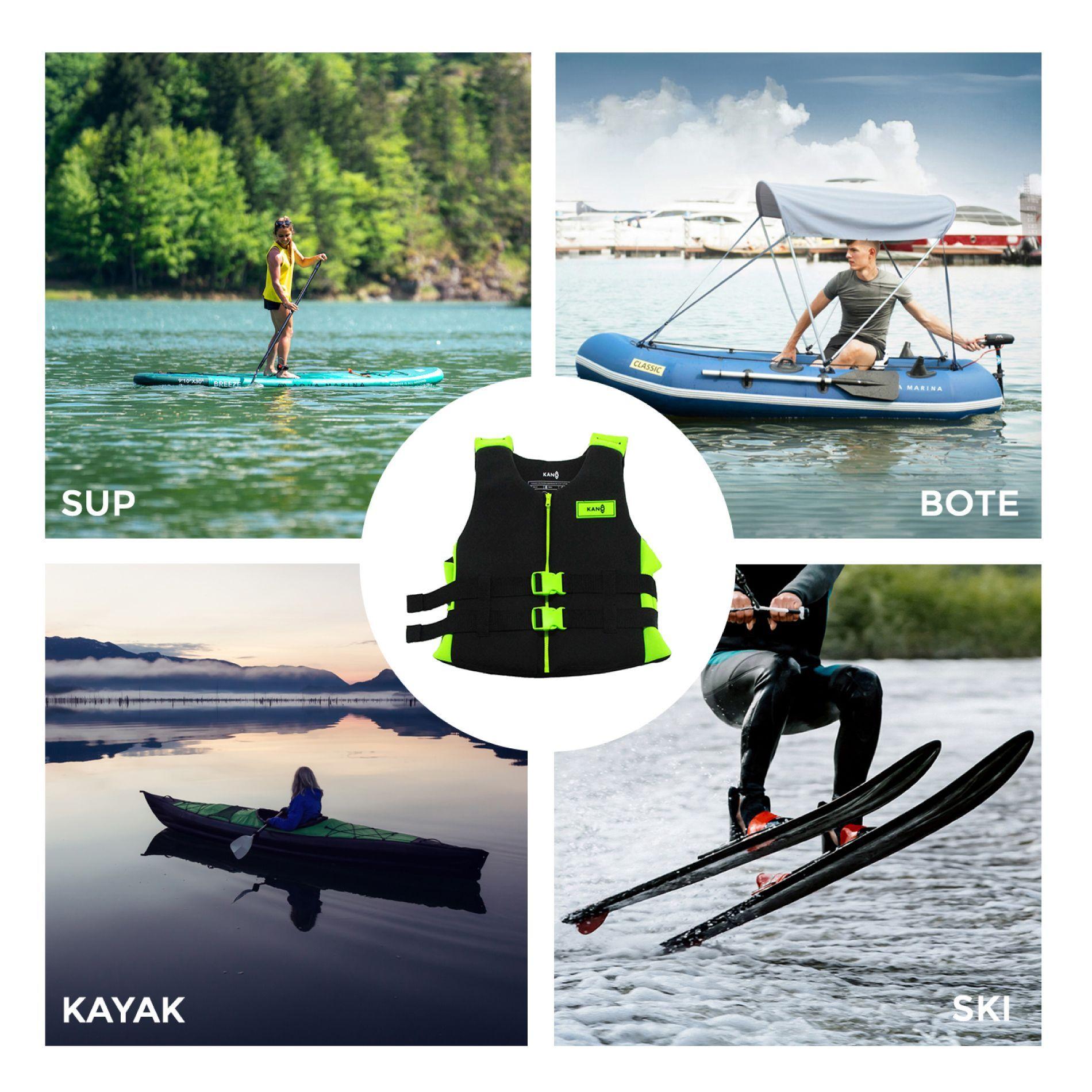 Chaleco Salvavidas de Neopreno Kano Con Cierre Negro-6