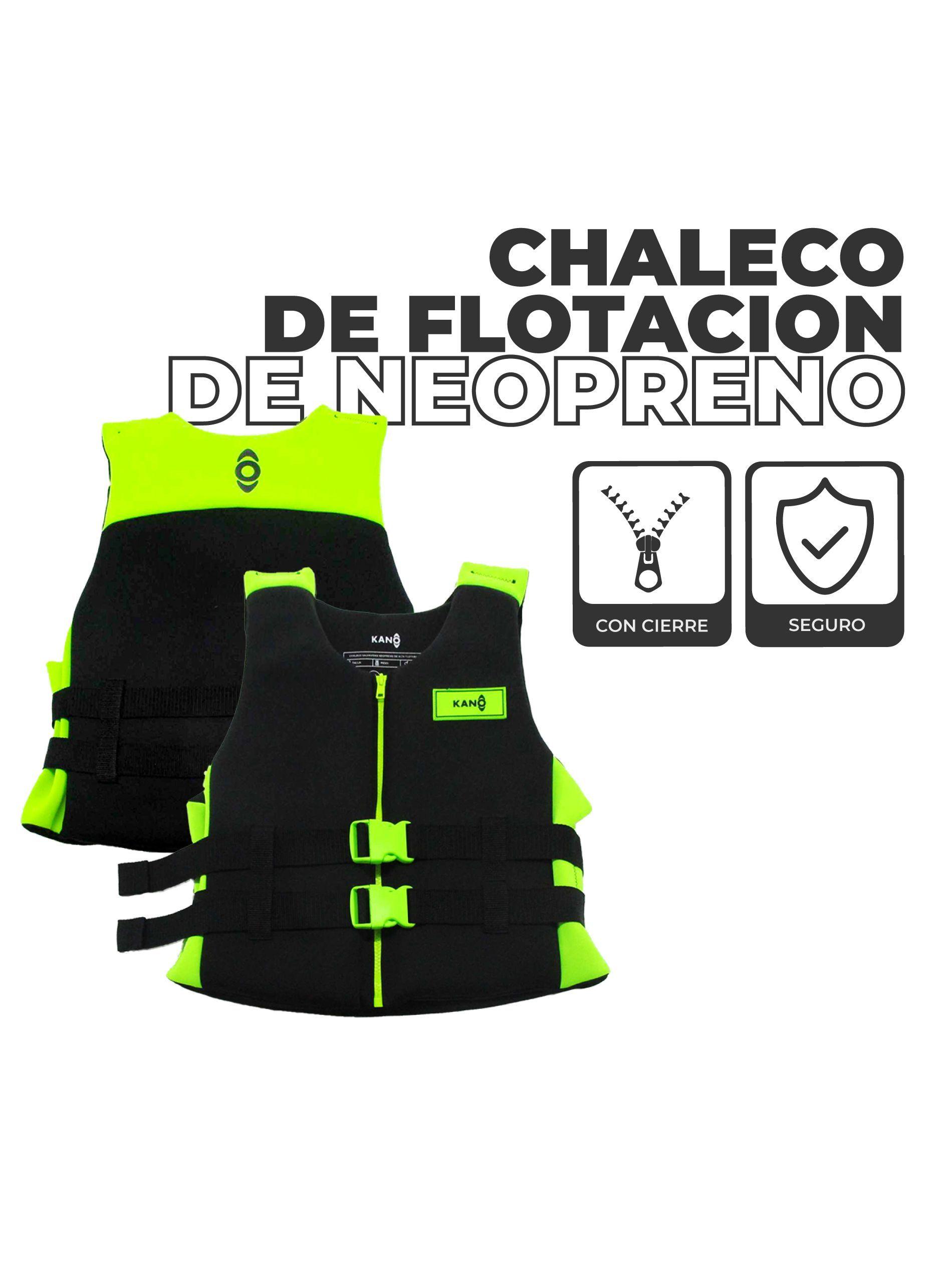 Chaleco de Flotación de Neopreno Kano Con Cierre Negro-2