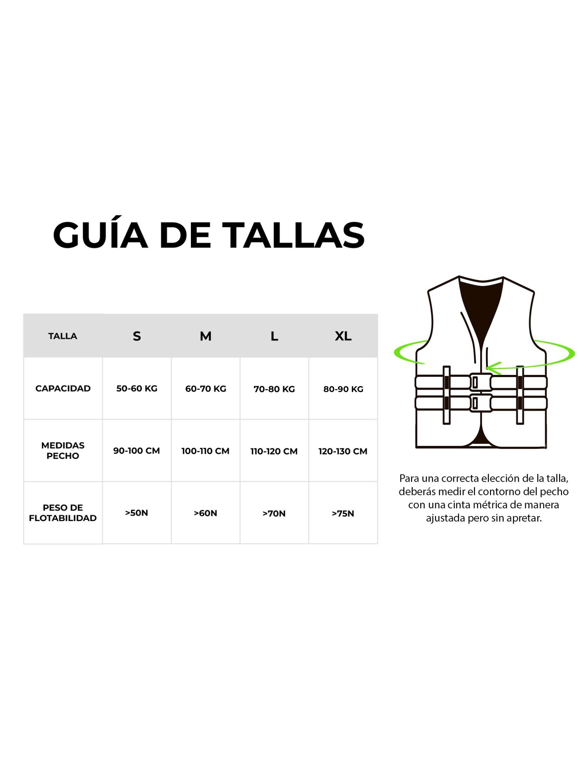 Chaleco de Flotación de Neopreno Kano Con Cierre Negro-6