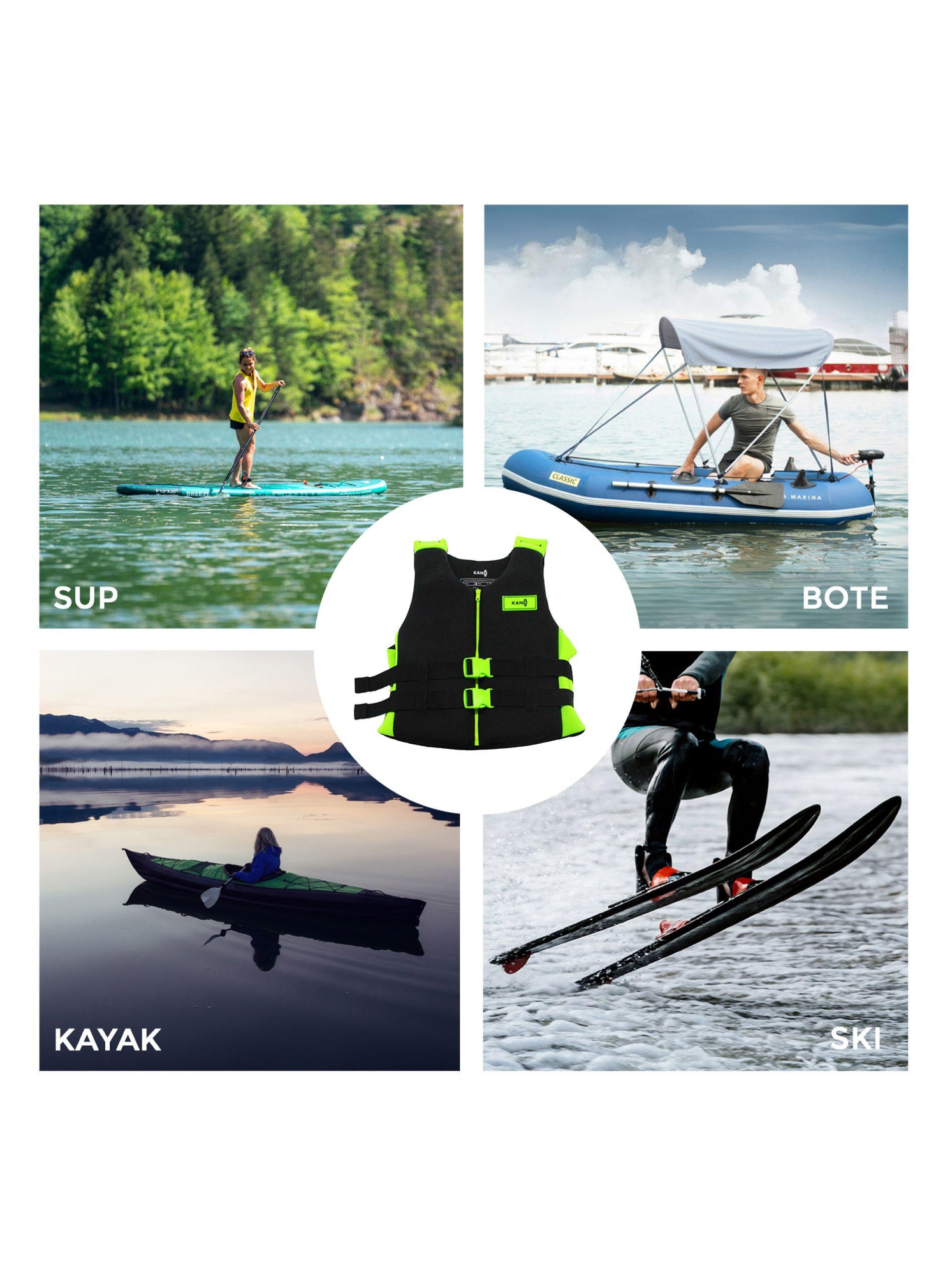 Chaleco de Flotación de Neopreno Kano Con Cierre Negro-7