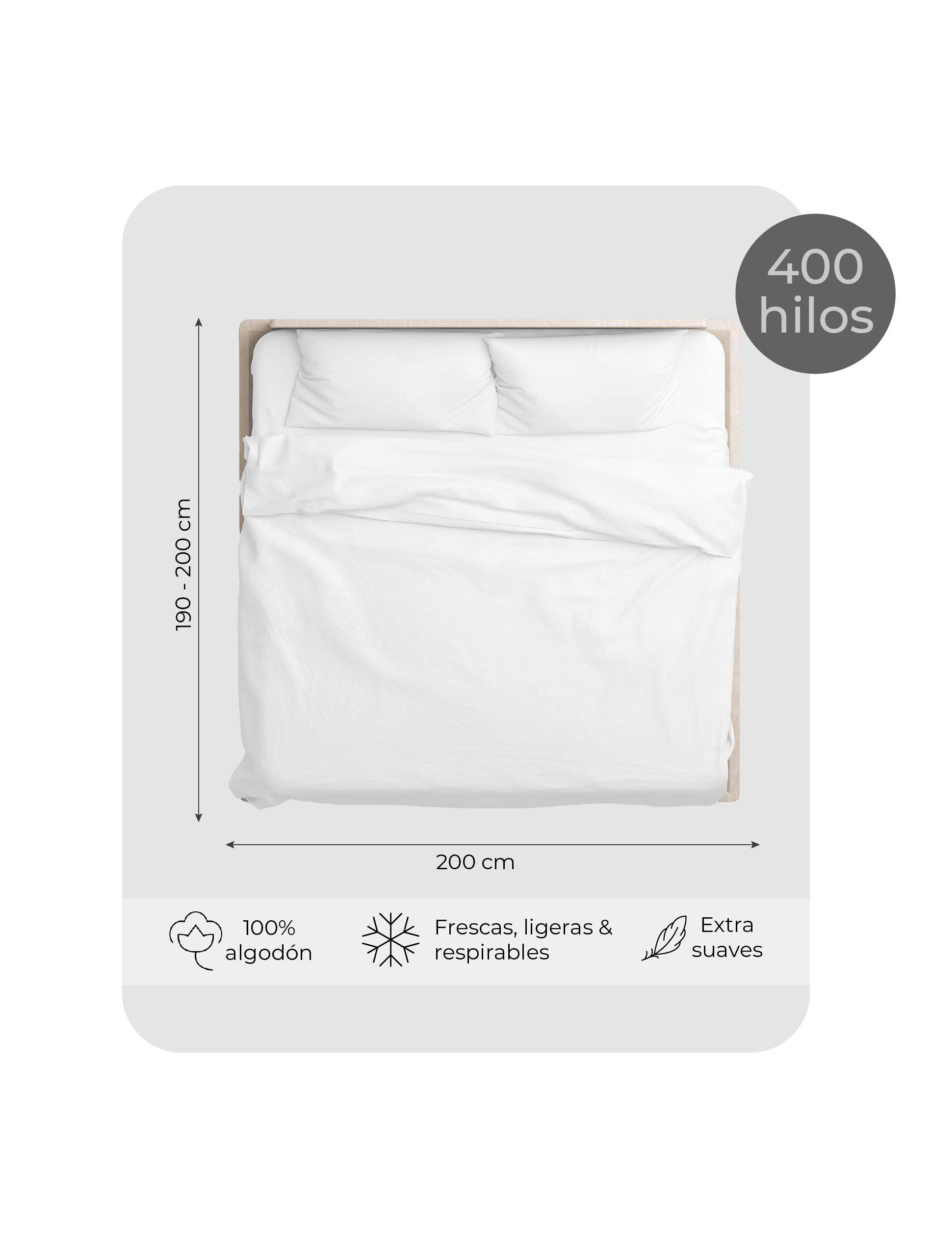 Sábanas Super King 100% Algodón Relan 400 Hilos Premium-1