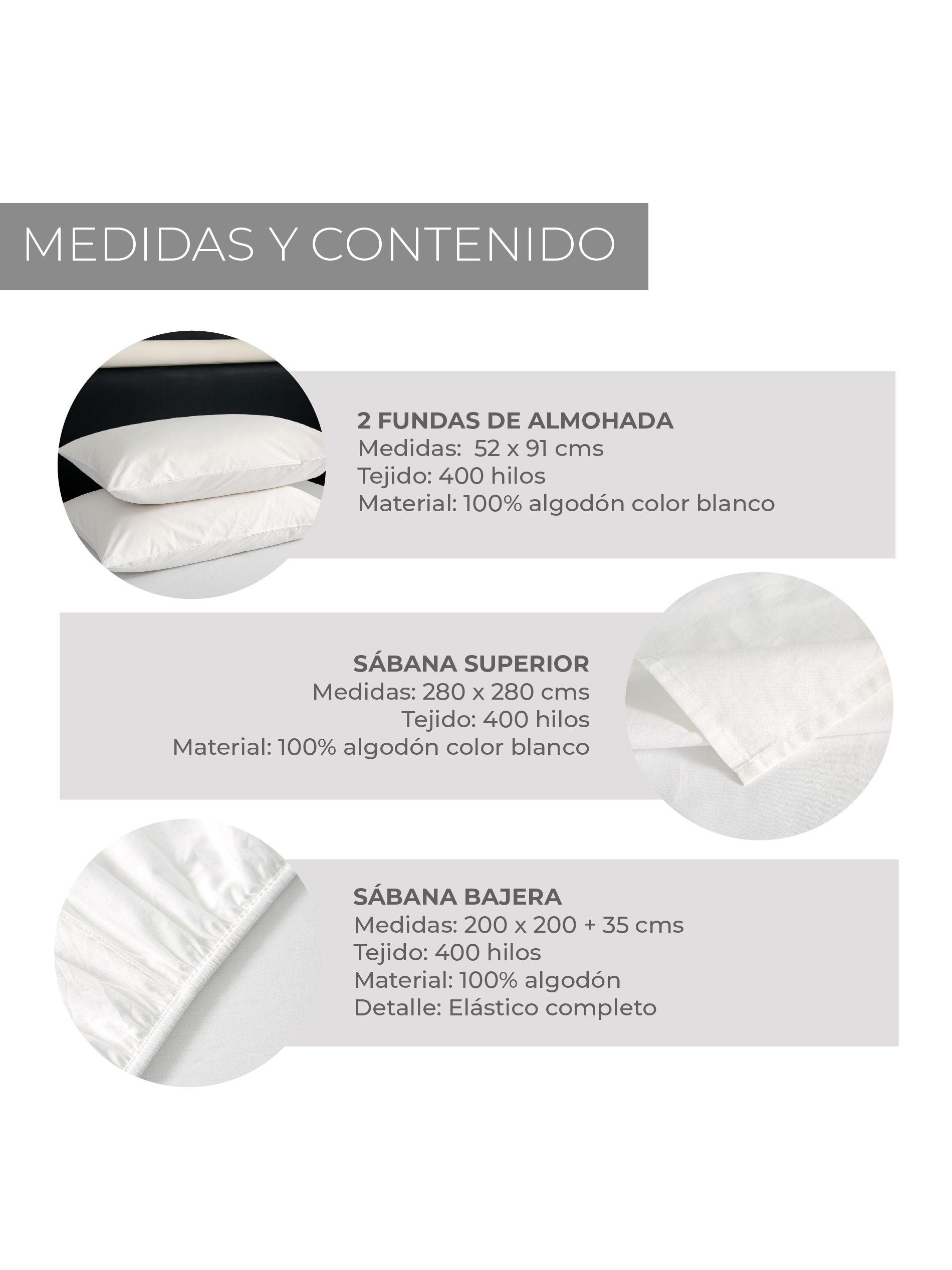 Sábanas Super King 100% Algodón Relan 400 Hilos Premium-5