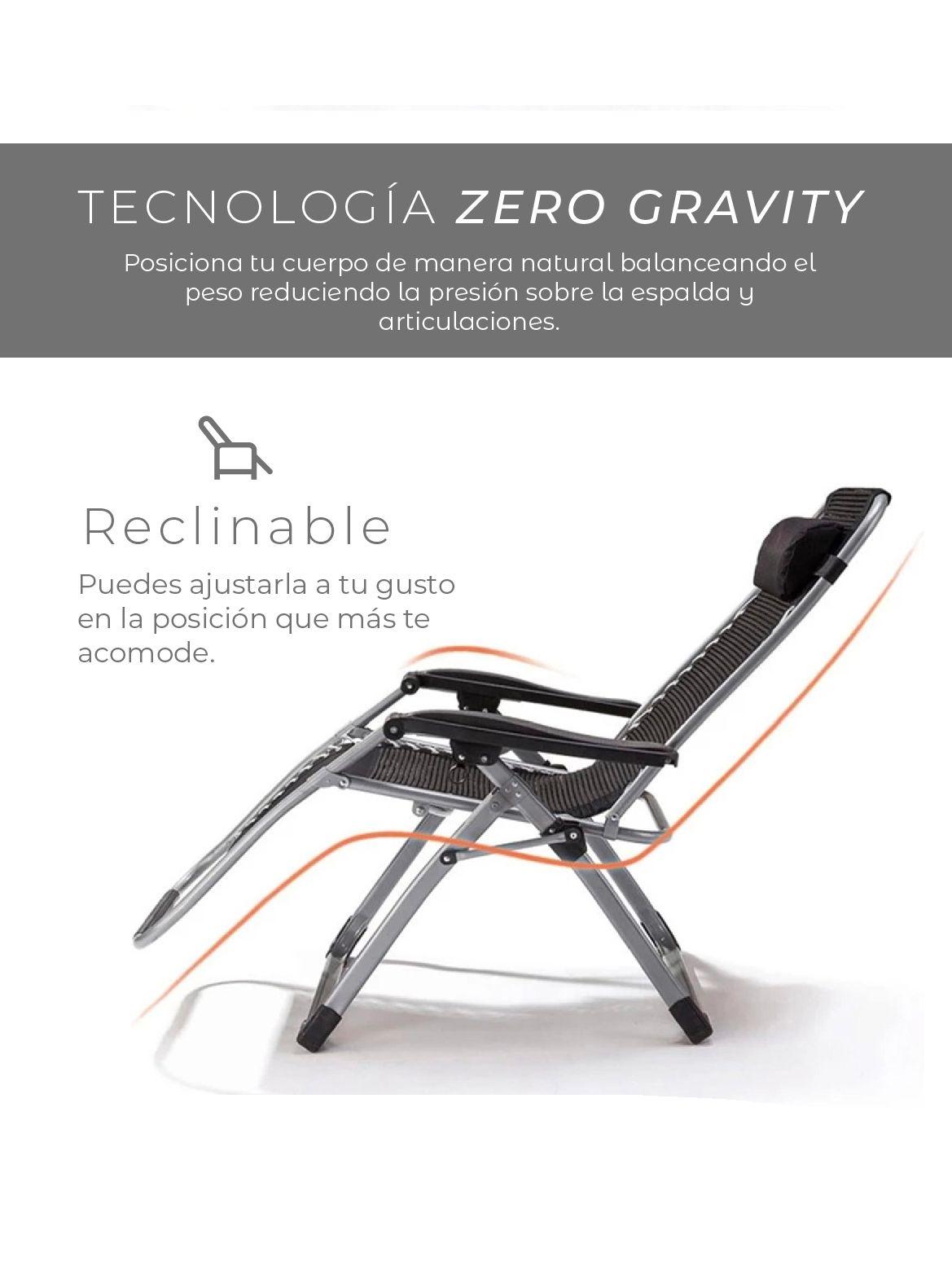 Reposera Zero Gravity Relan Zen Pro con Cojín Desmontable-3
