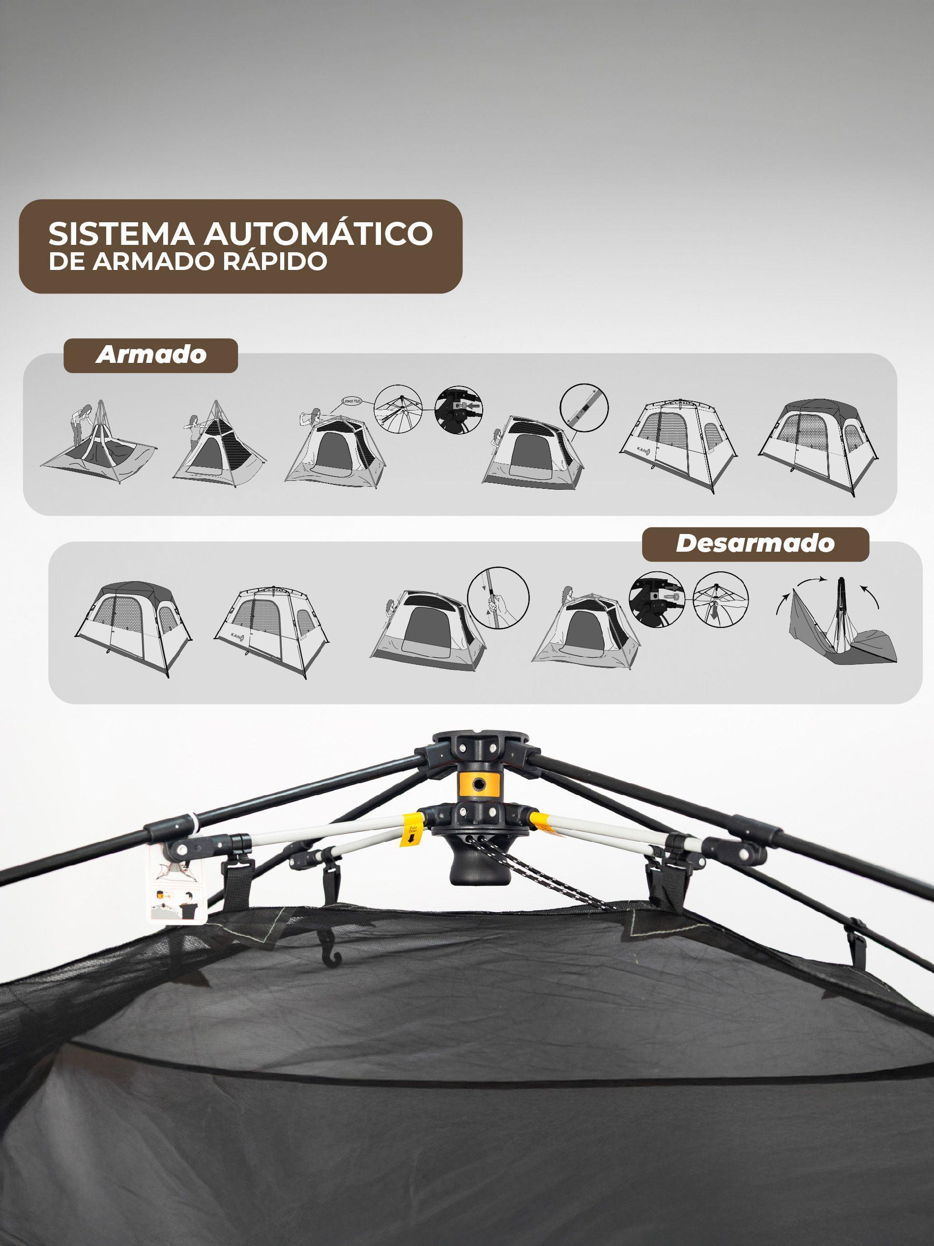 Carpa Colbun Kano Camping Automática 8 Personas Impermeable-3