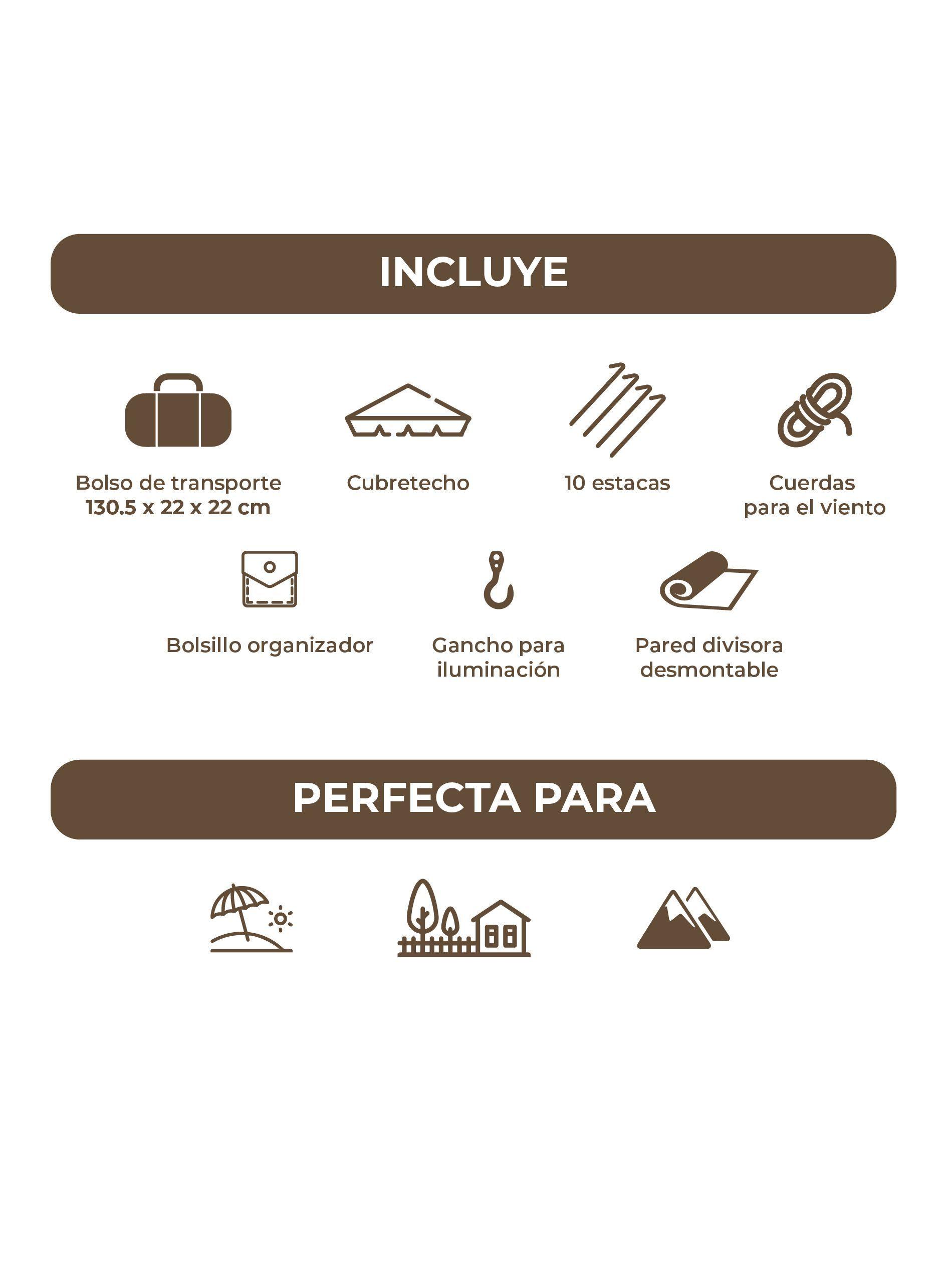 Carpa Colbun Kano Camping Automática 8 Personas Impermeable-6