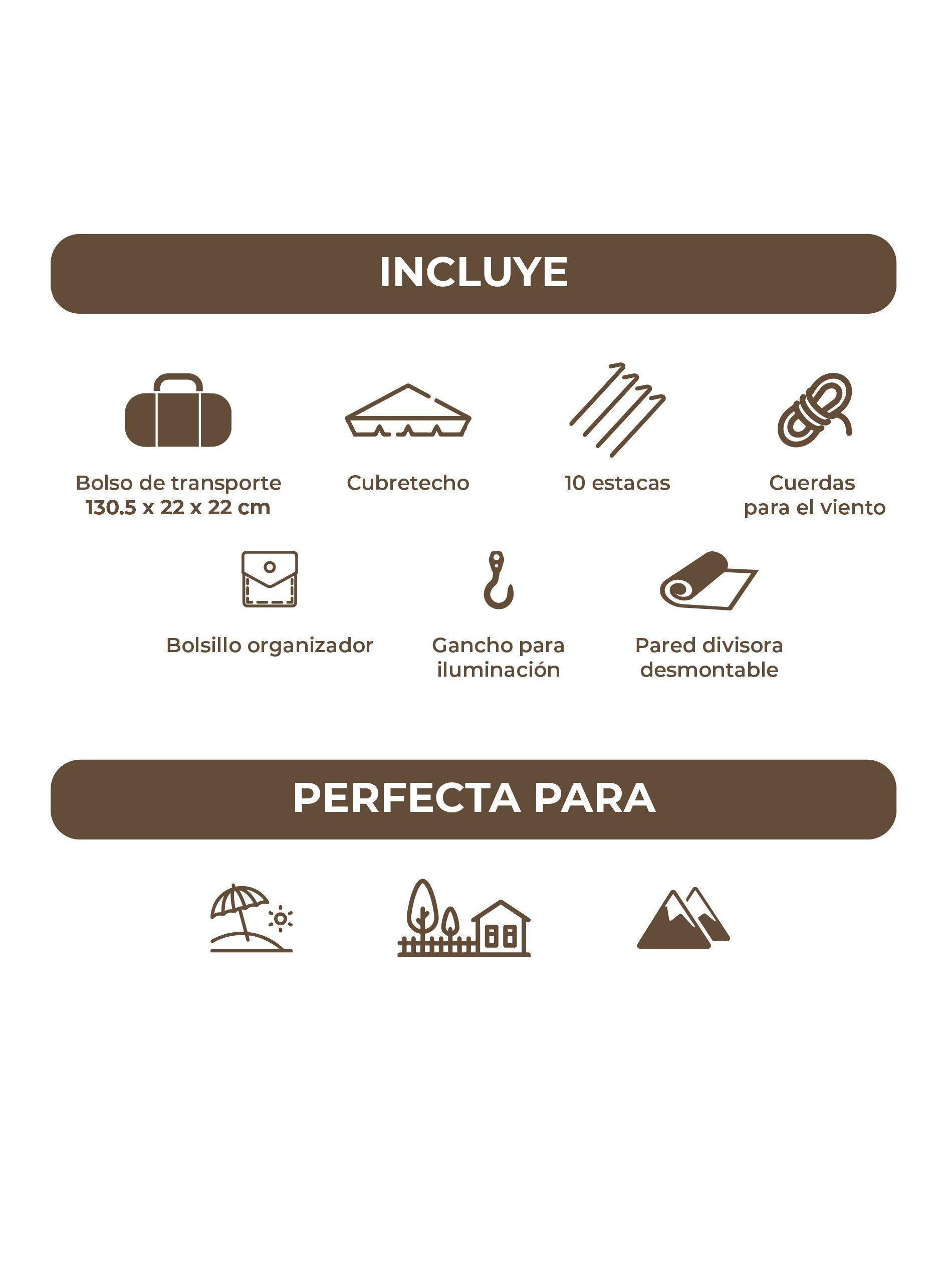 Carpa Colbun Kano Camping Automática 8 Personas Impermeable-7