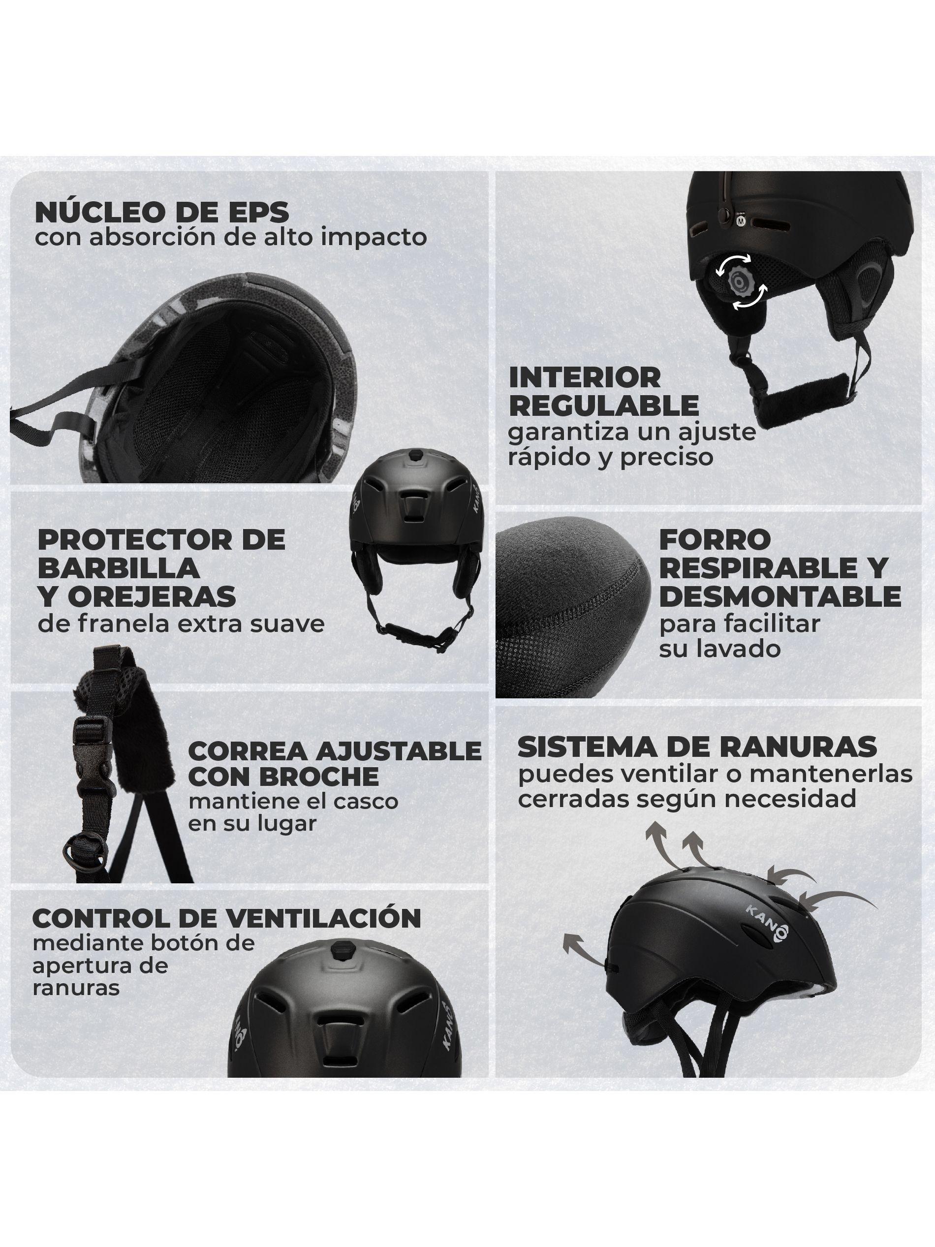 Casco De Ski y Snowboard Kano Patrol Black Ajustable-6