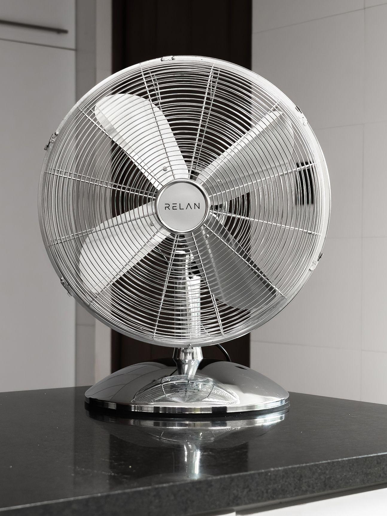 Ventilador de Mesa Relan Silver Breeze Para Escritorio 16"-1