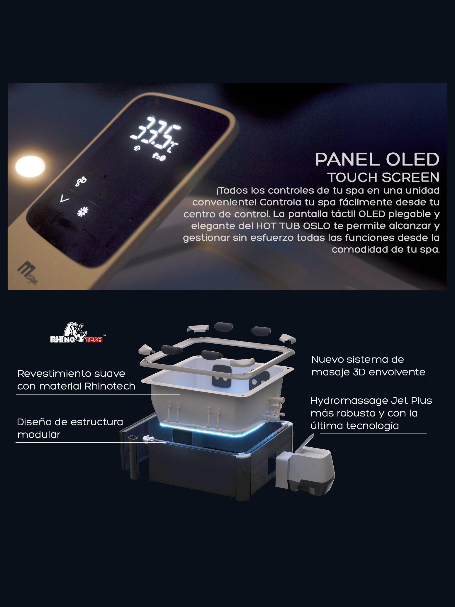 Hot Tub Rígido Oslo Frame WiFi Para 6 Personas MSpa-5