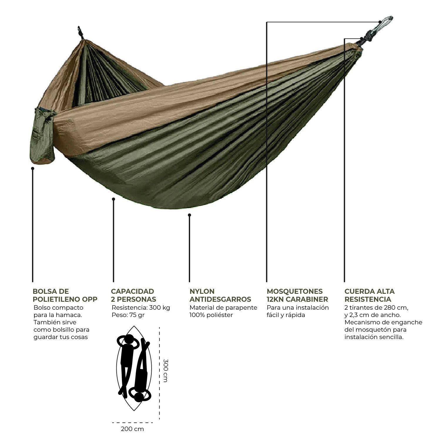 Hamaca Doble Fray Jorge / Hamaca Camping-2