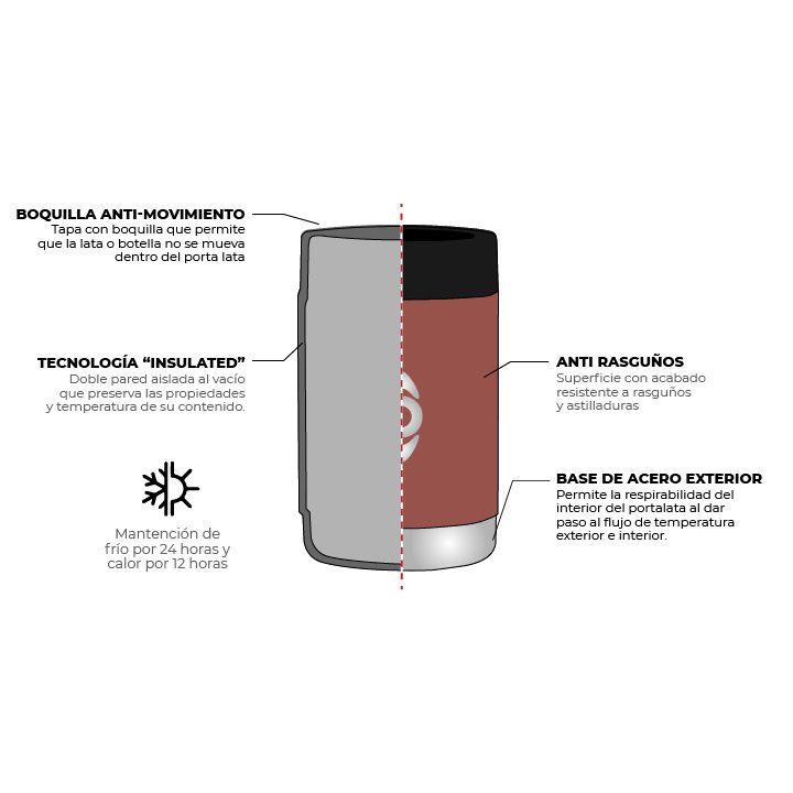 Cubre Latas Porta Latas Térmico Burdeo Kano-1