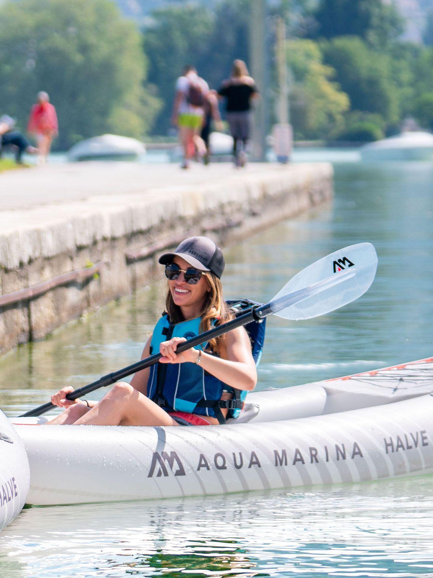 Remo Kayak Desarmable AquaMarina KP-2 Palas Transparentes-8