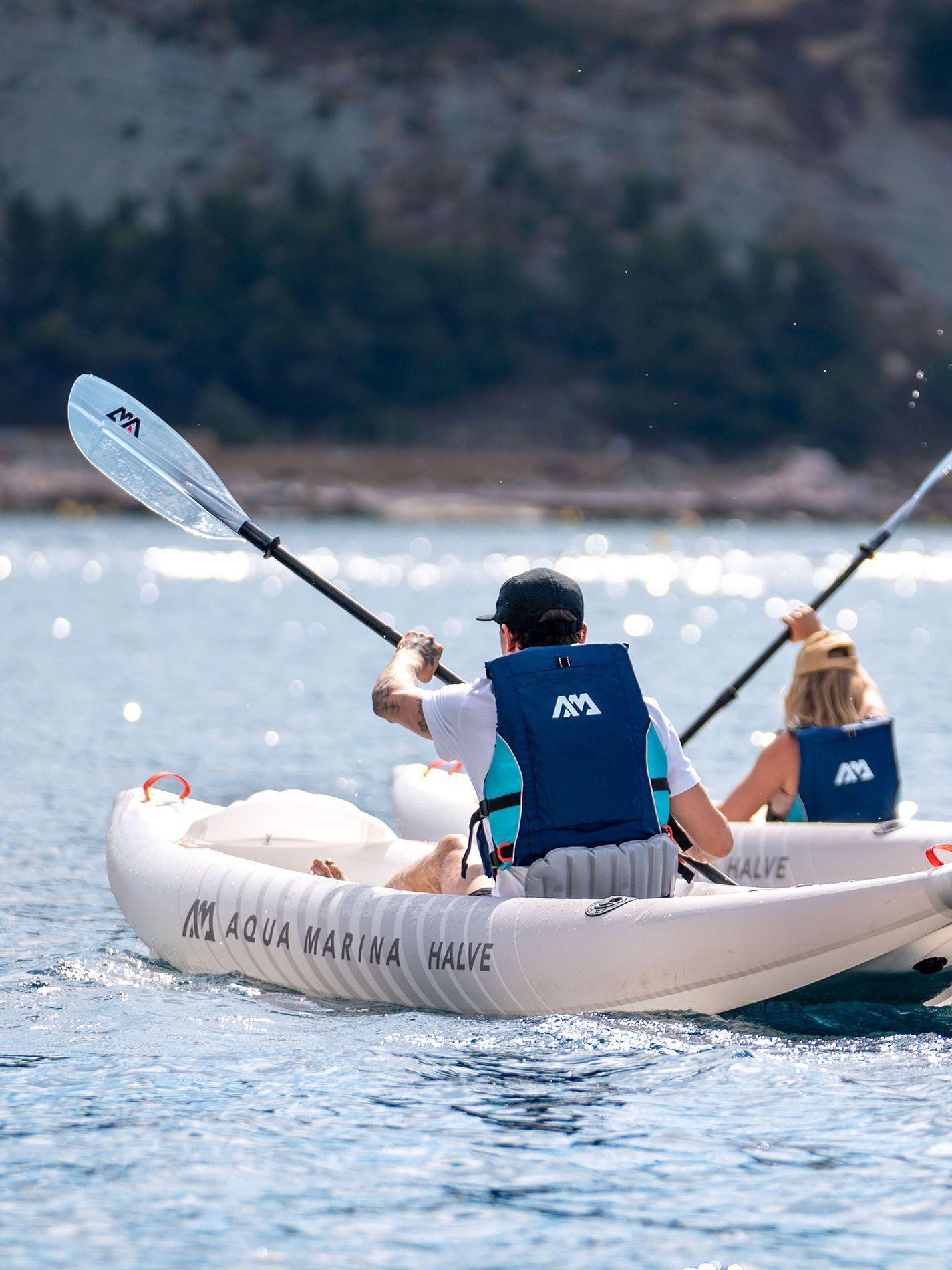 Remo Kayak Desarmable AquaMarina KP-2 Palas Transparentes-9