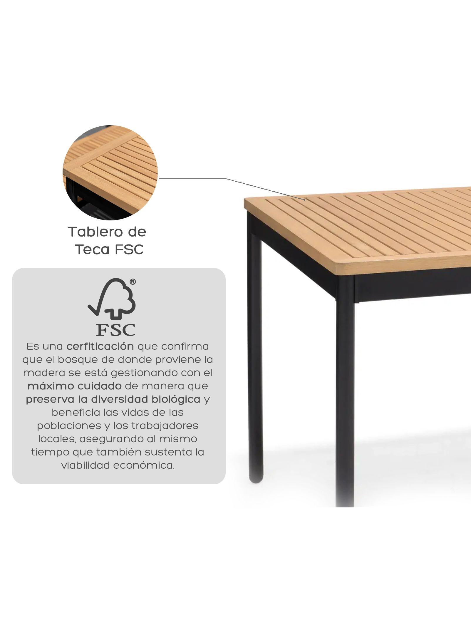Mesa de Comedor Exterior Bendigo para Jardín y Terraza-4