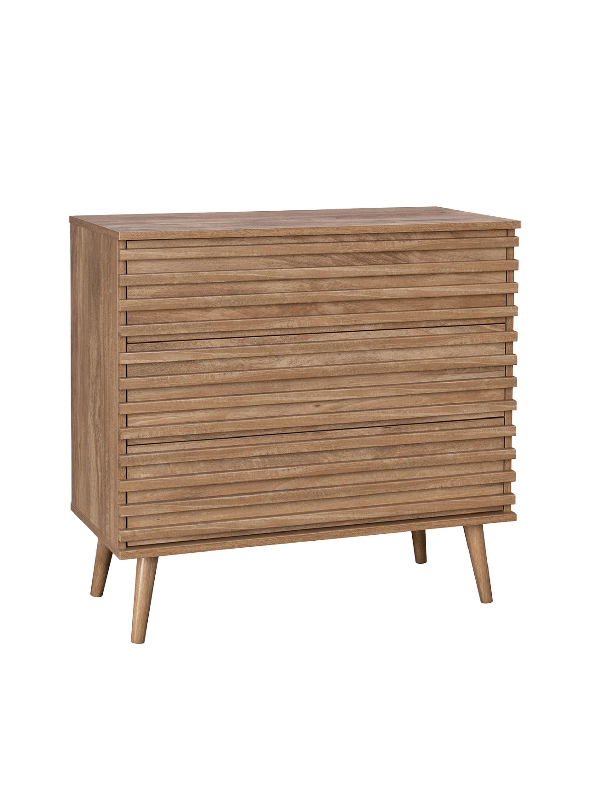 Cómoda Cajonera Camden Relan Estilo Retro Con 3 Cajones de Varillas-0