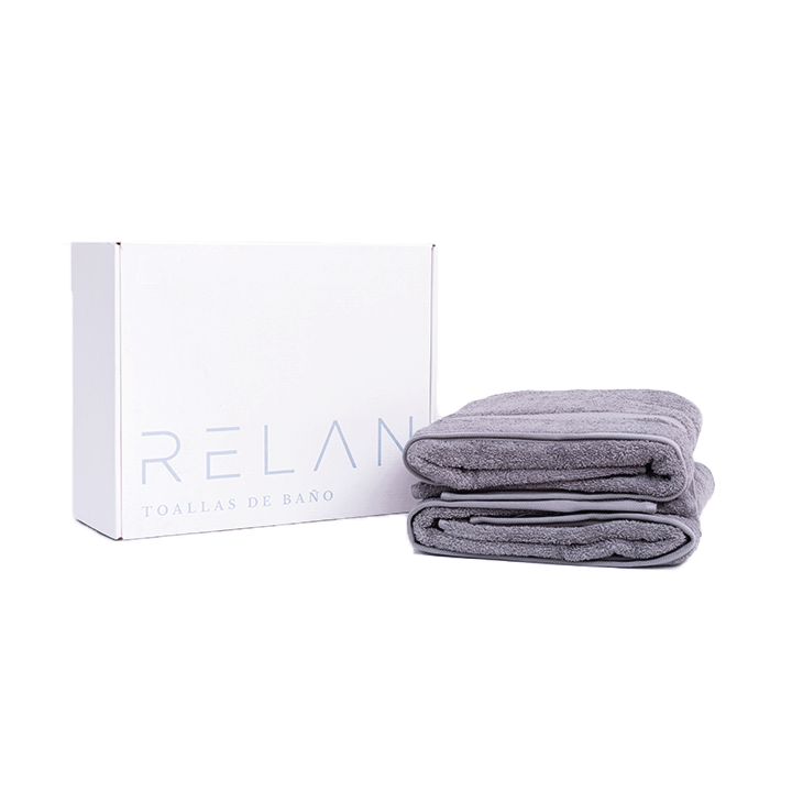 Toallas de Baño Gris Oscuro 80 x 160 (x2)-1