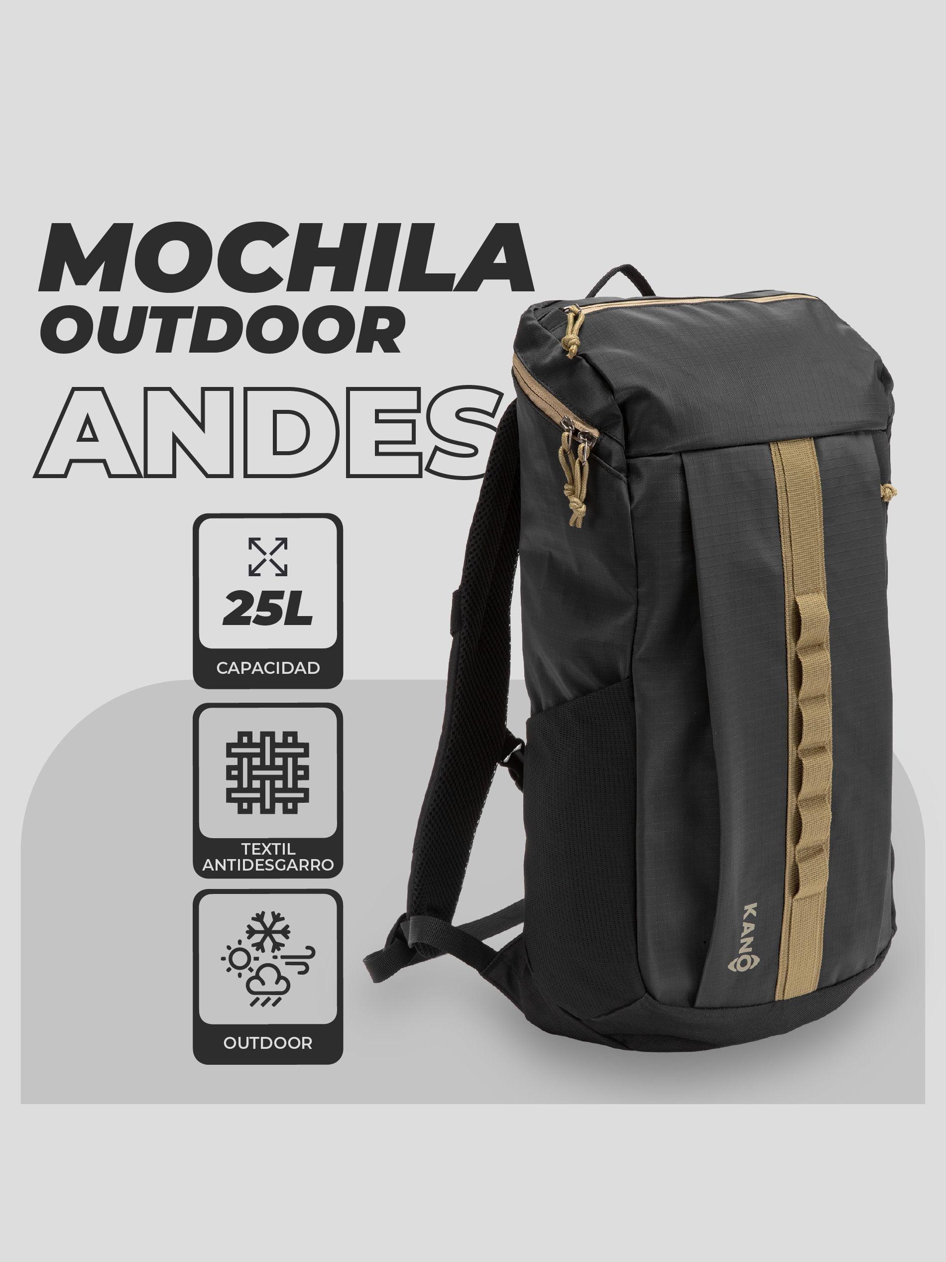 Mochila Trekking 25L Kano Andes Camping y Urbana Notebook-2