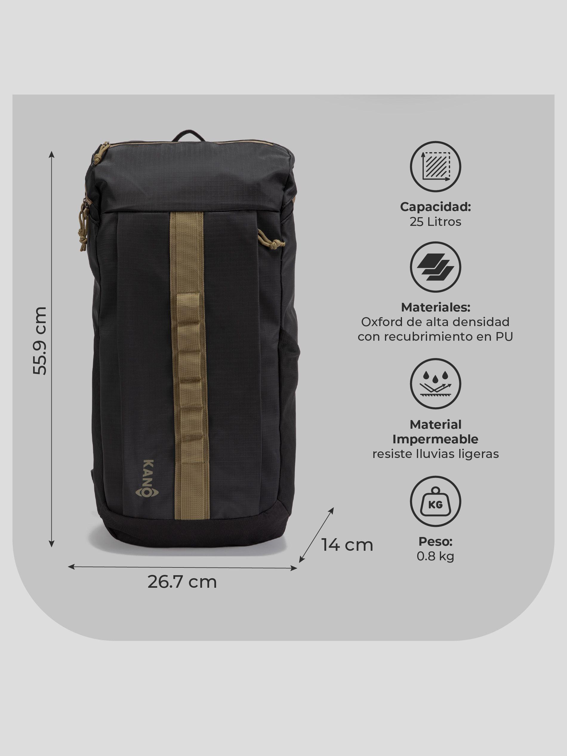 Mochila Trekking 25L Kano Andes Camping y Urbana Notebook-3