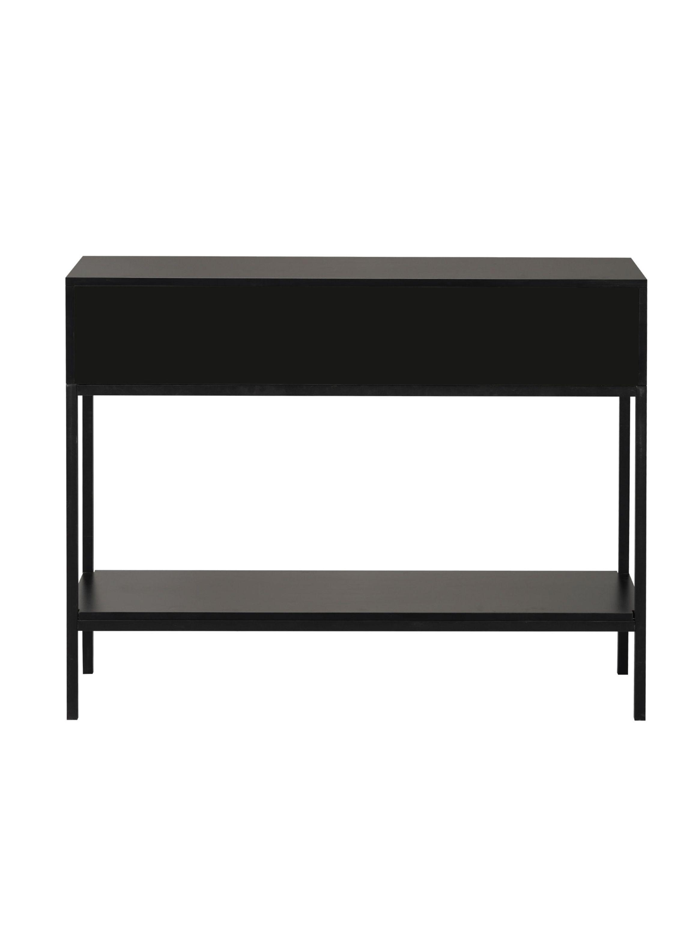 Mesa Arrimo Edge Relan Mueble Recibidor Con 2 Cajones y Estante-5