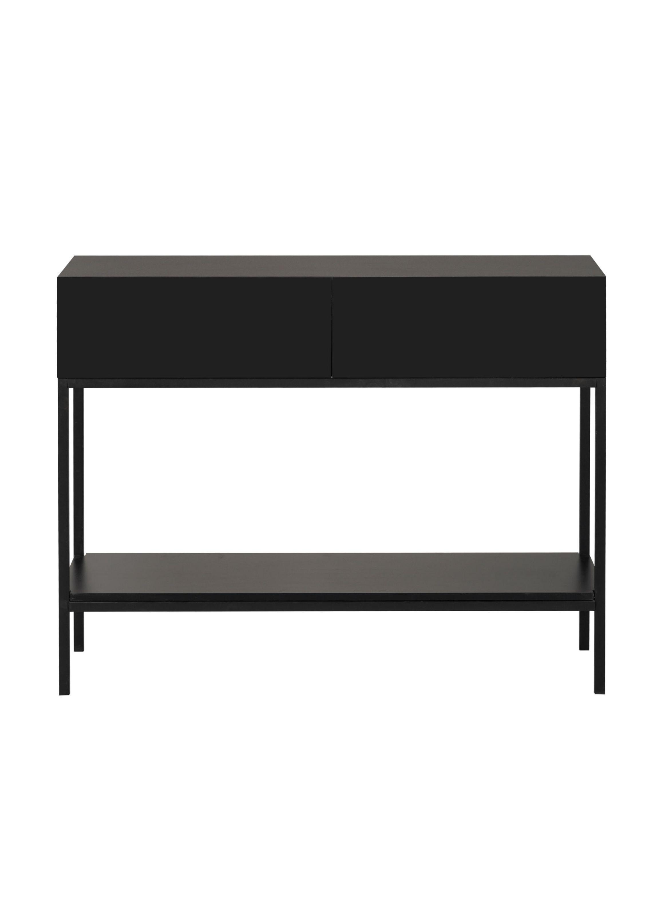 Mesa Arrimo Edge Relan Mueble Recibidor Con 2 Cajones y Estante-4