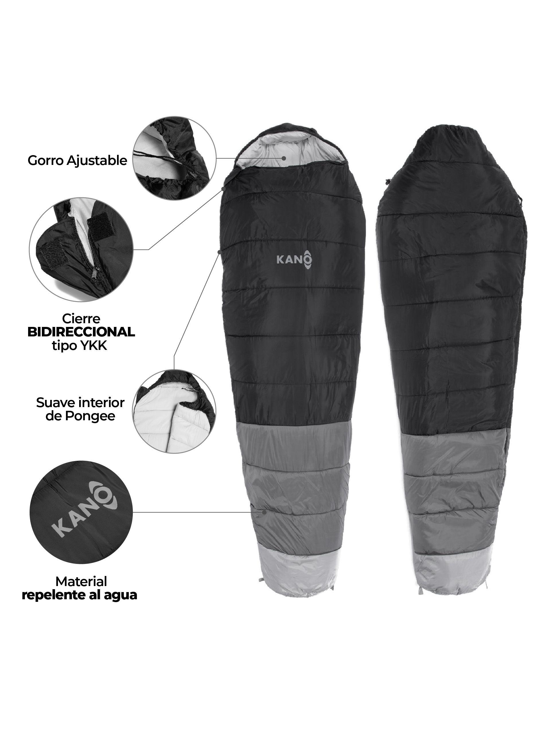 Saco de Dormir Kano Aconcagua  -4 / 0 / 8°C 1,6 Kg  Gris-3