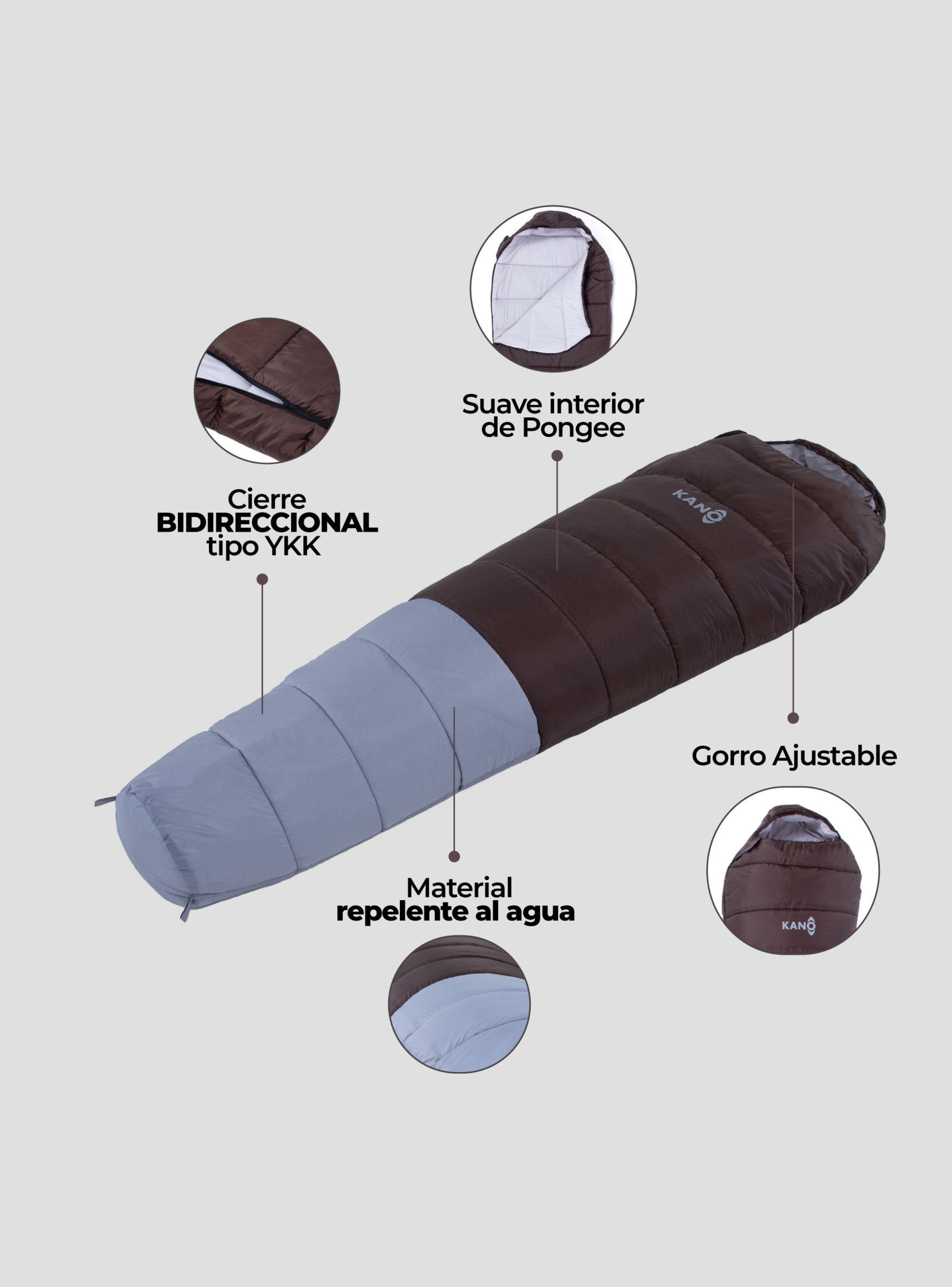 Saco de Dormir Kano Aconcagua  -4 / 0 / 8°C 1,6 Kg  Marron-4