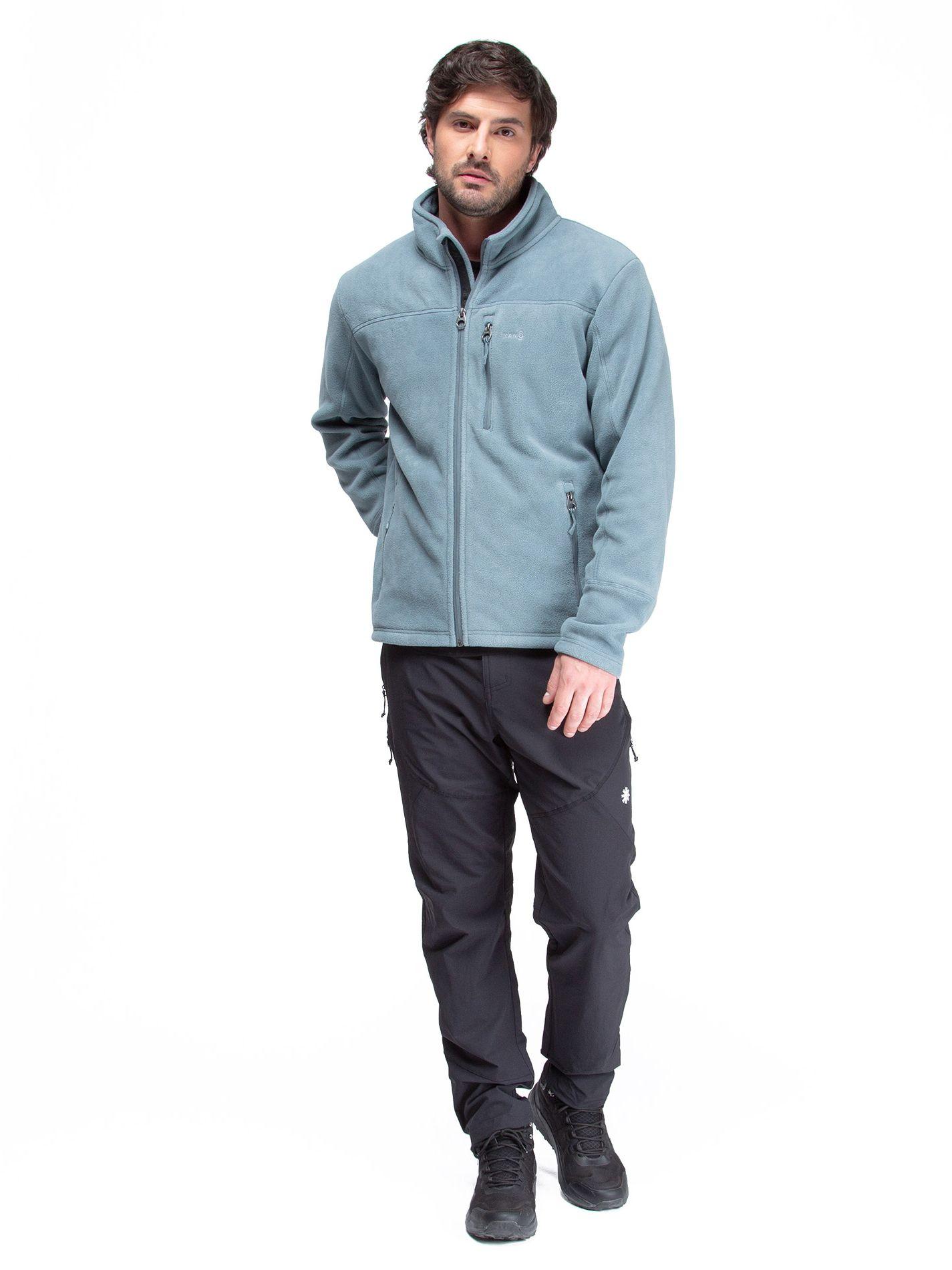 Chaqueta Polar Hombre Kano Canelo Azul Polerón Full Zip-4