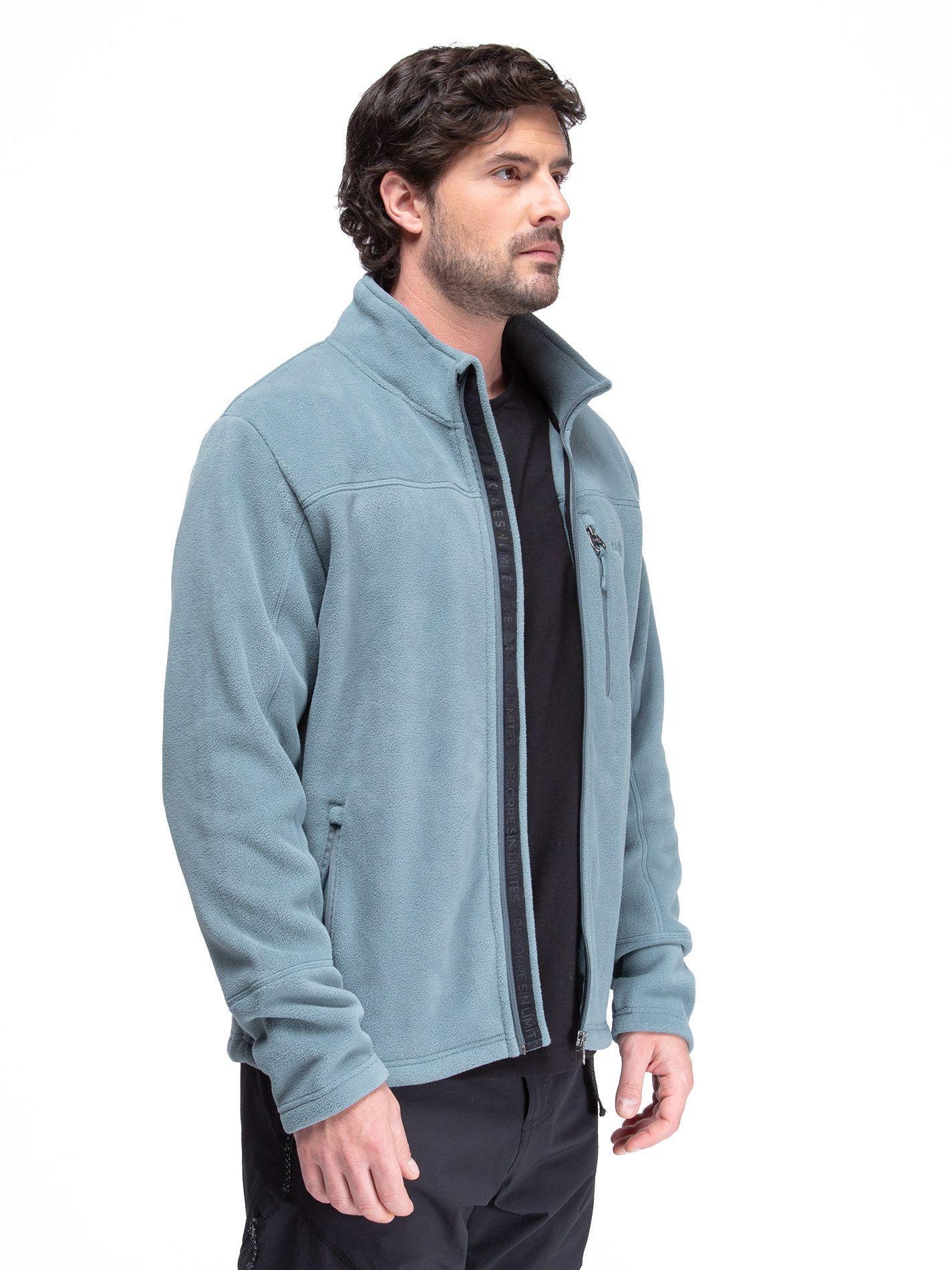 Chaqueta Polar Hombre Kano Canelo Azul Polerón Full Zip-7