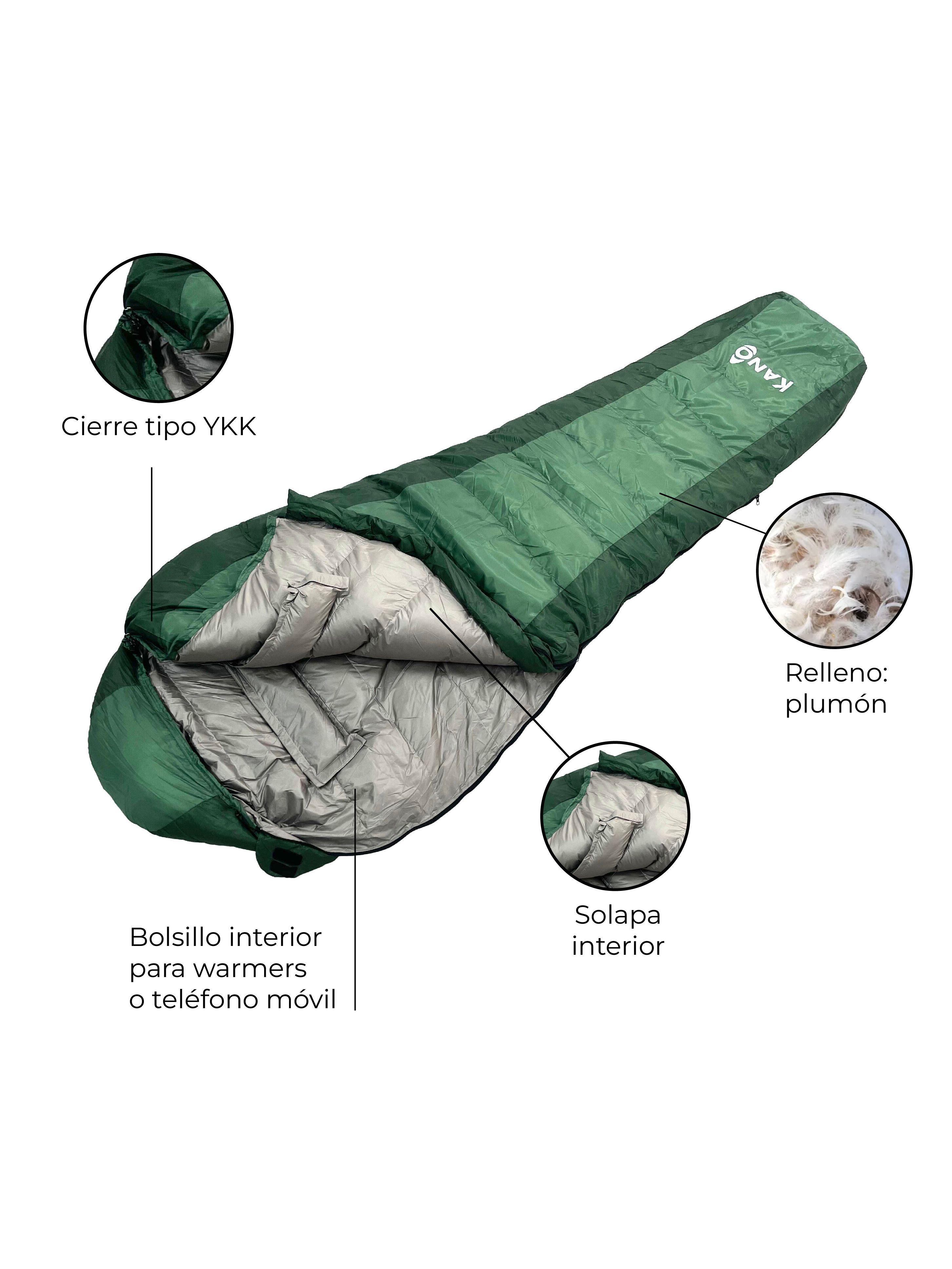 Saco de Dormir Kano Aconcagua -10ºC / 0ºC 2100g Verde-3