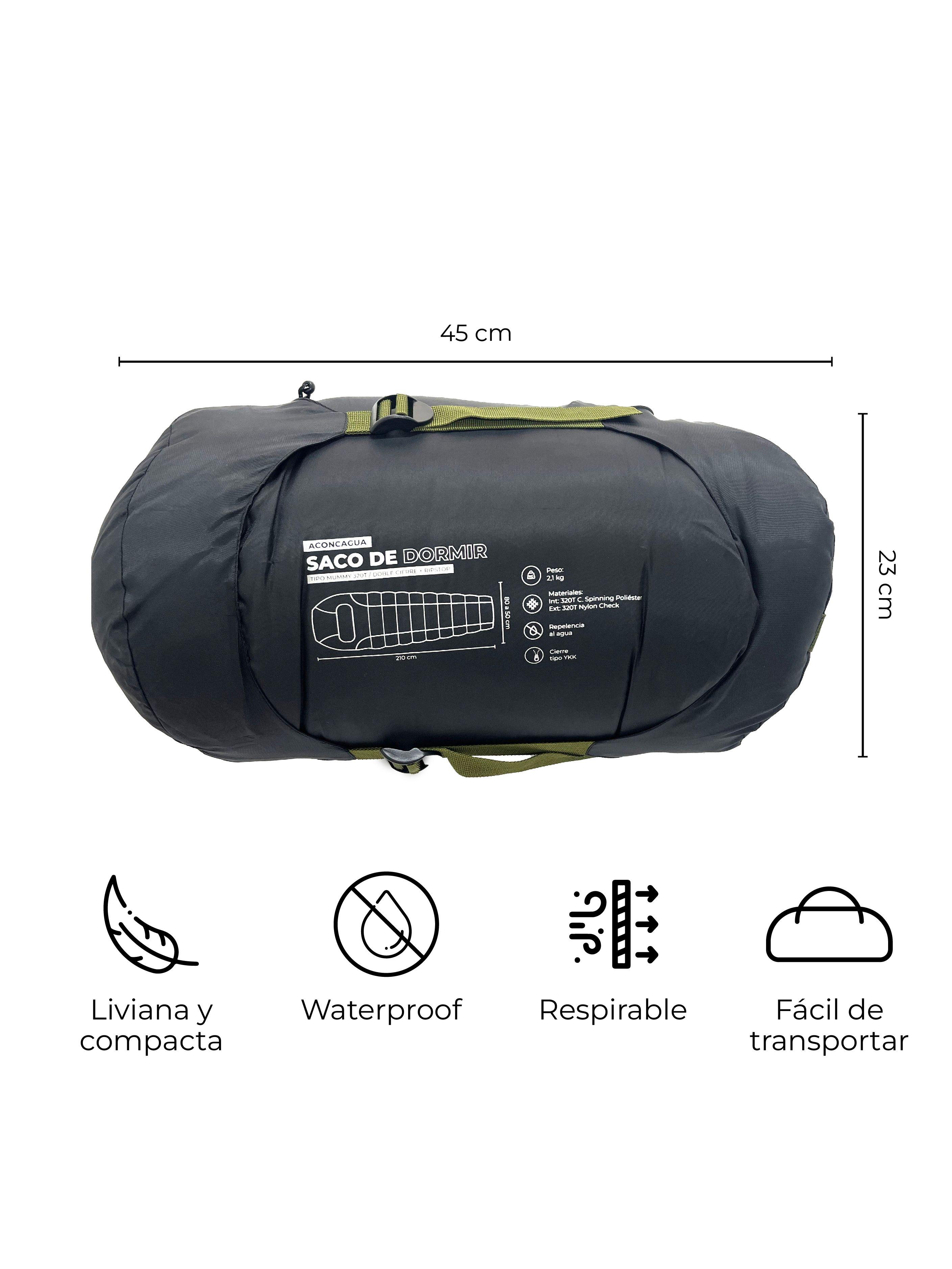 Saco de Dormir Kano Aconcagua -10ºC / 0ºC 2100g Verde-4