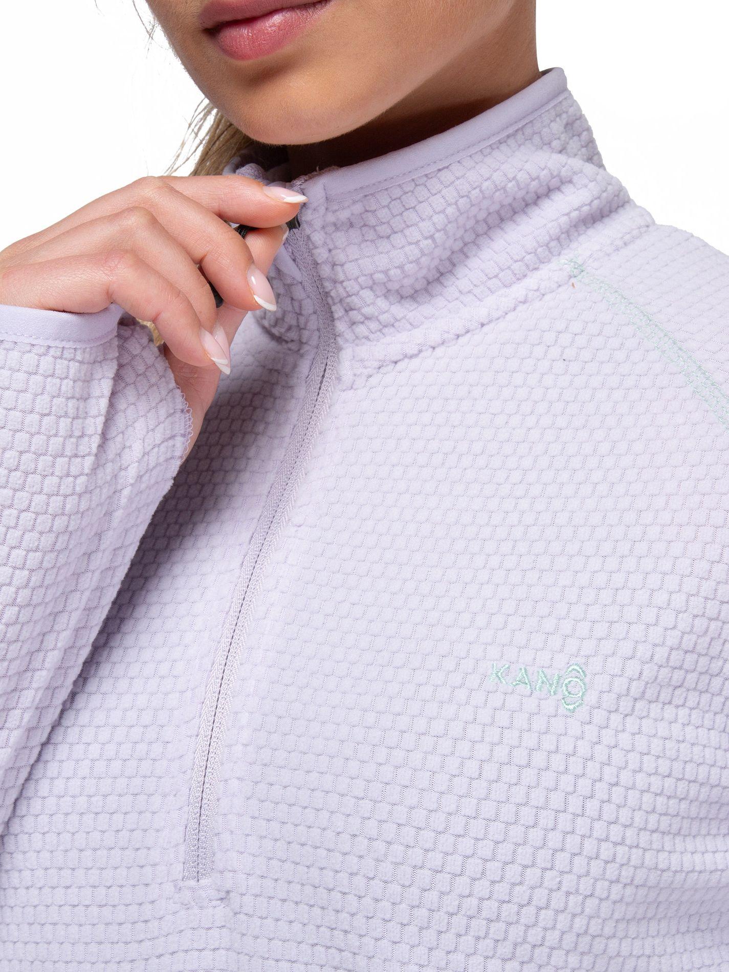 Poleron Mujer Nano Fleece Lila Claro Kano Tineo Deportivo-2